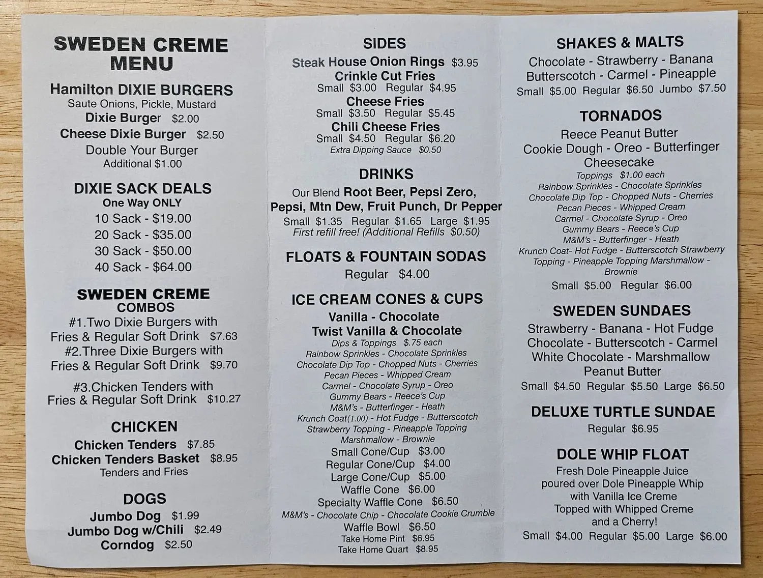 Menu 1