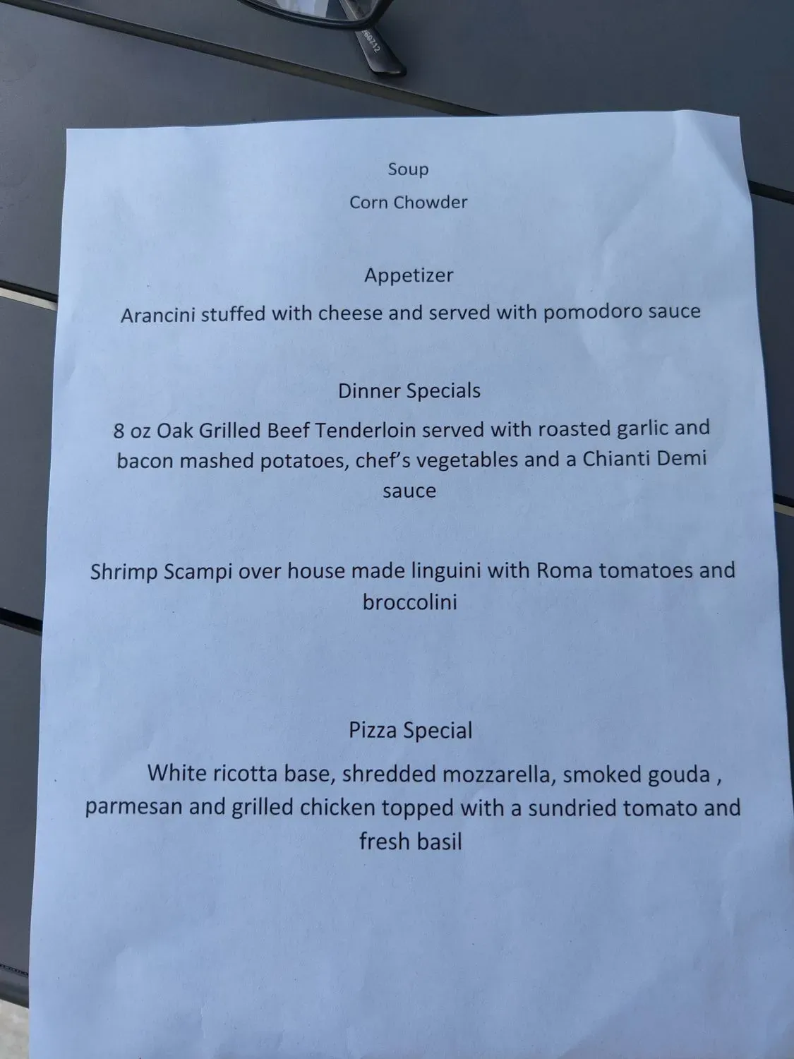 Menu 5