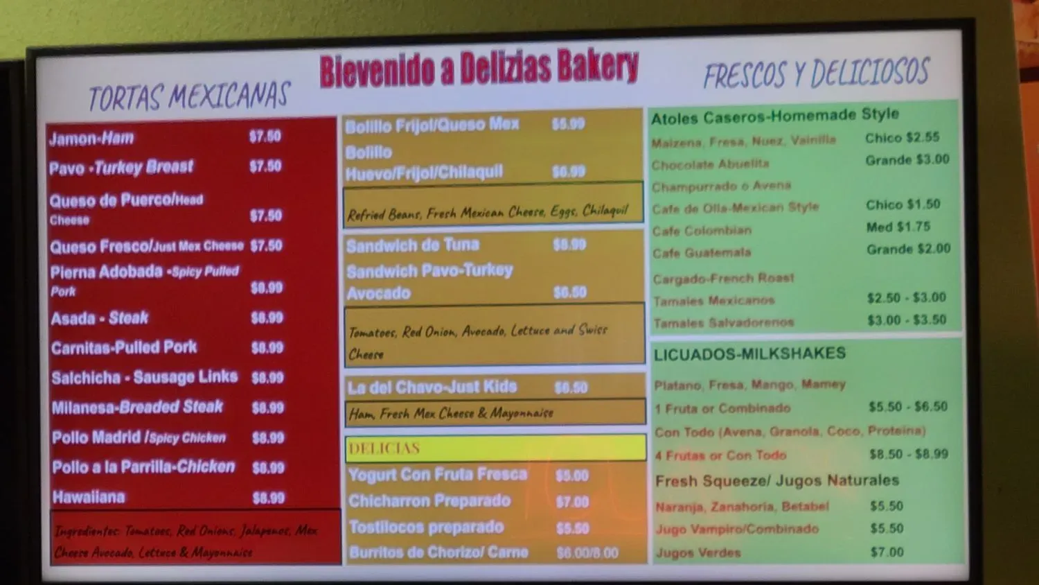 Menu 2