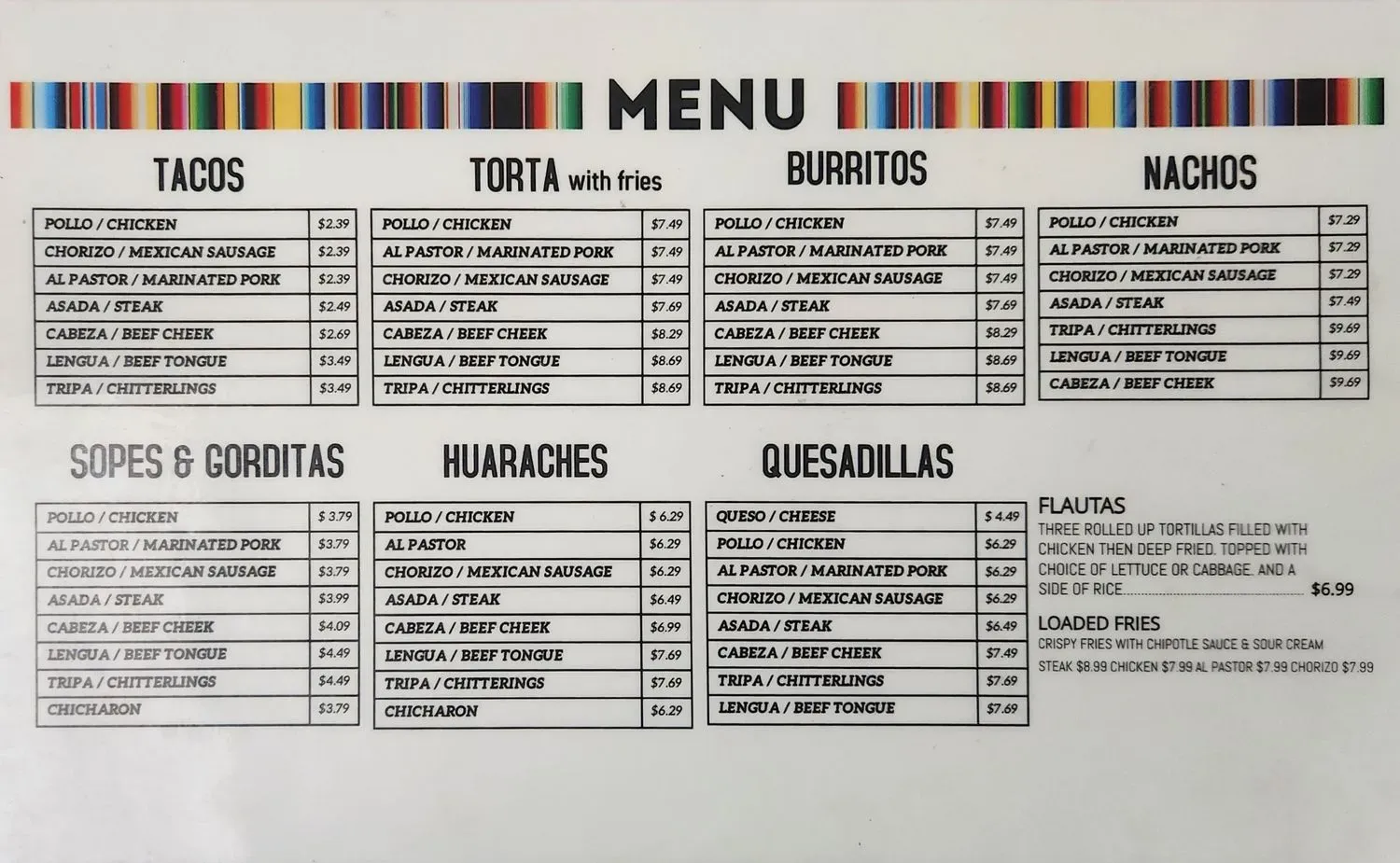 Menu 1