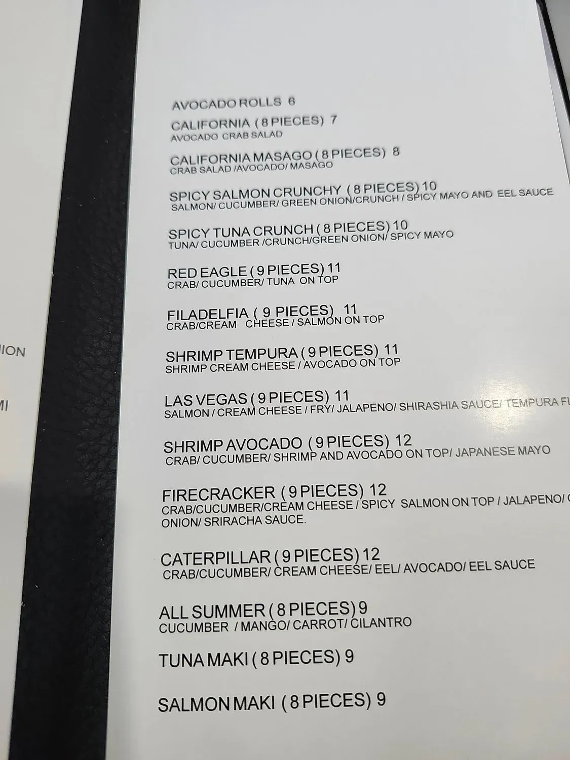 Menu 5