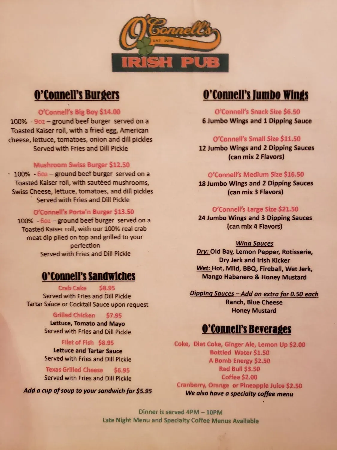 Menu 1