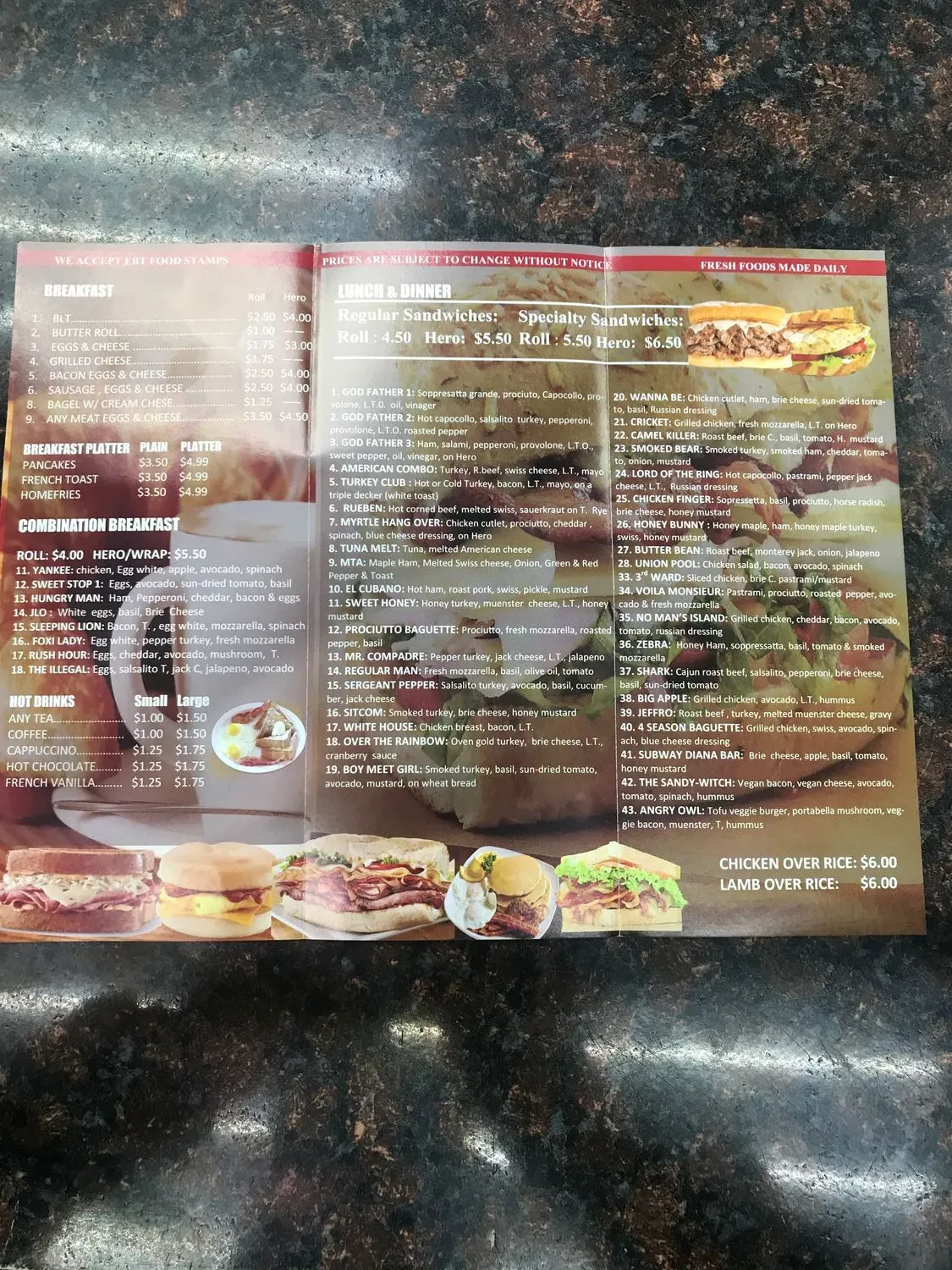 Menu 1