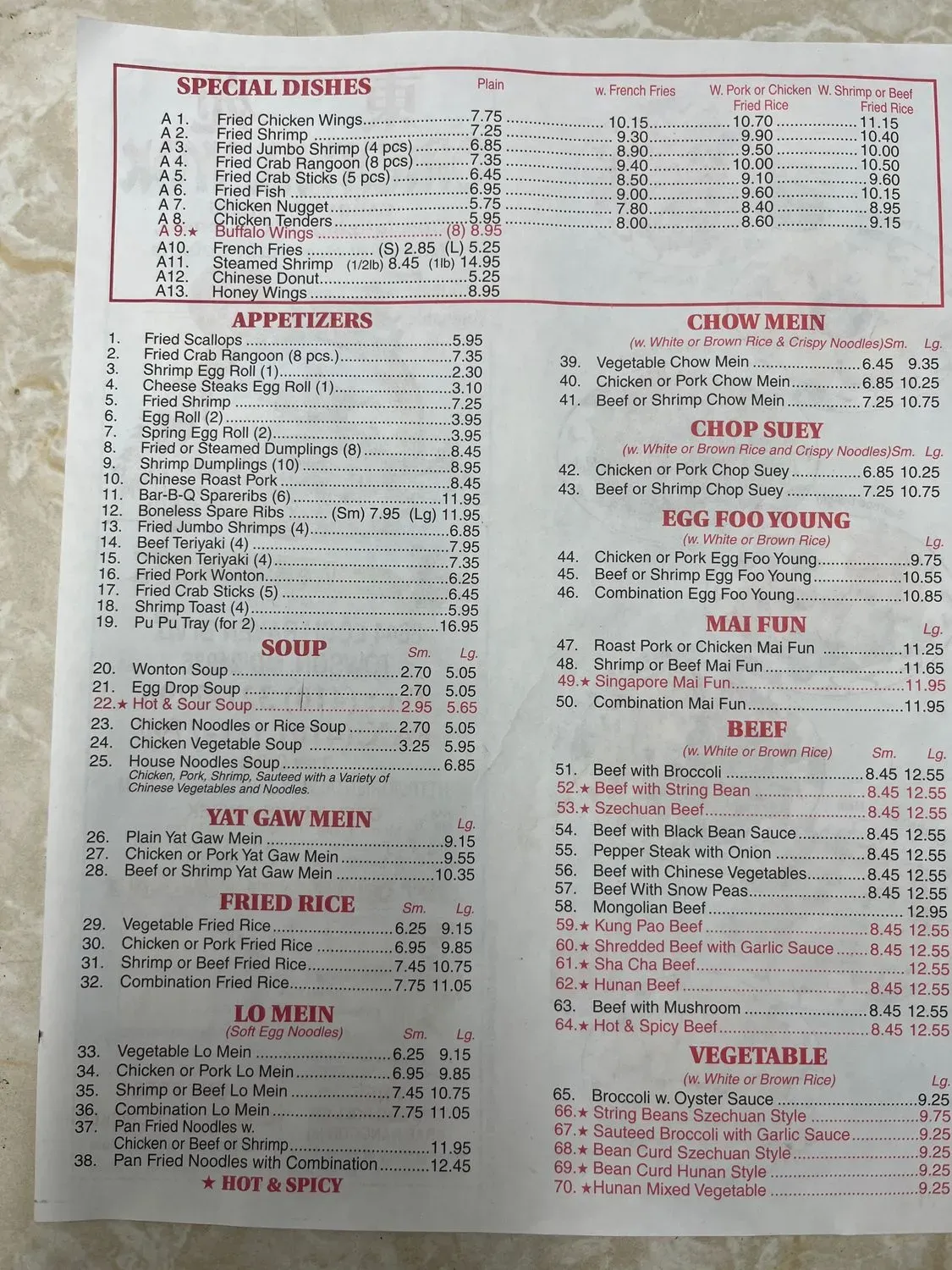 Menu 1