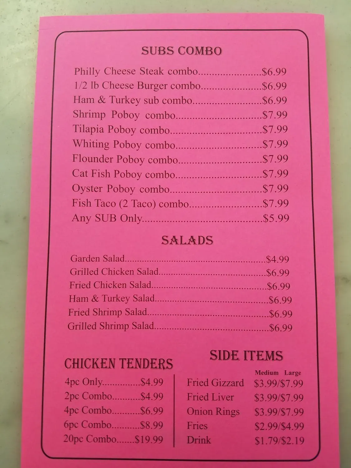 Menu 2