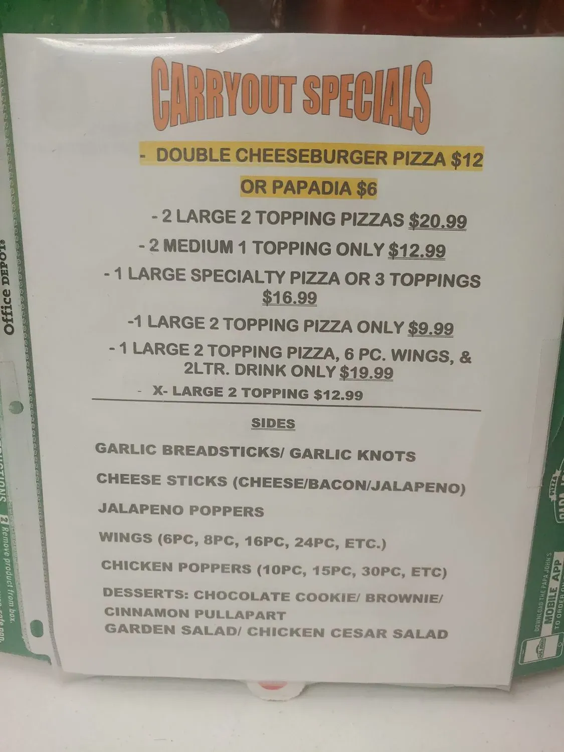 Menu 1