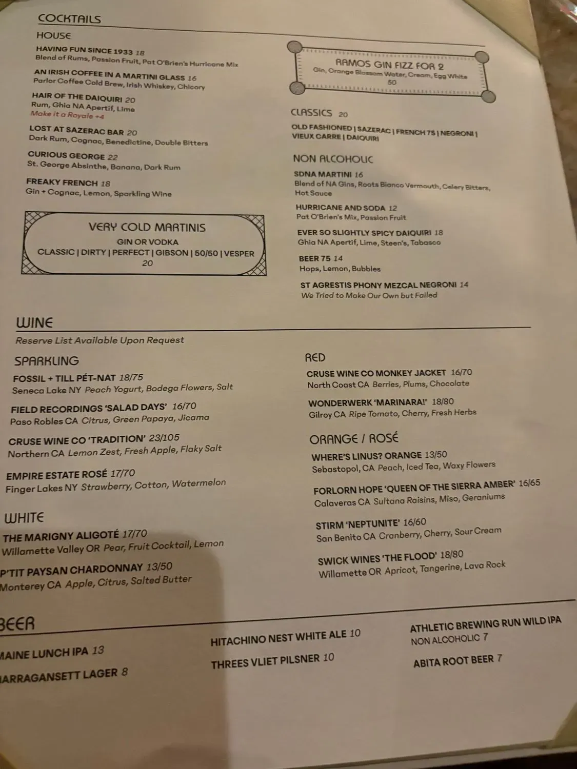 Menu 5