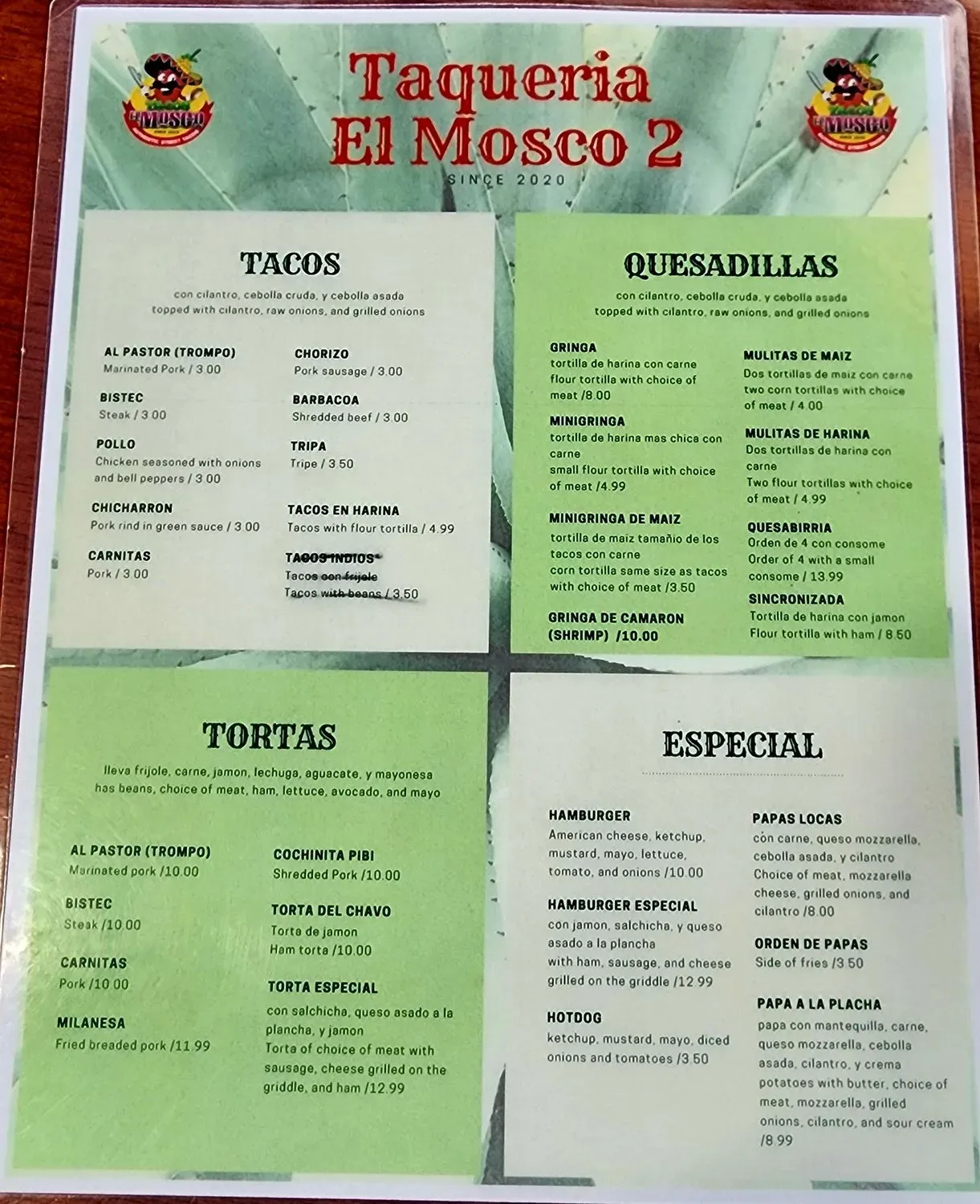 Menu 1