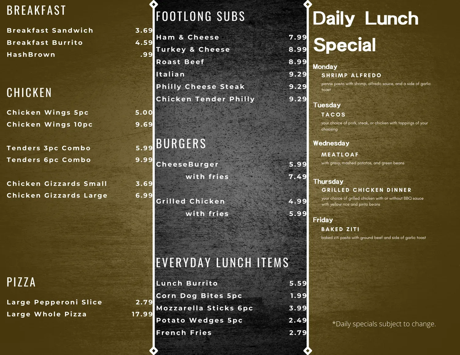 Menu 1