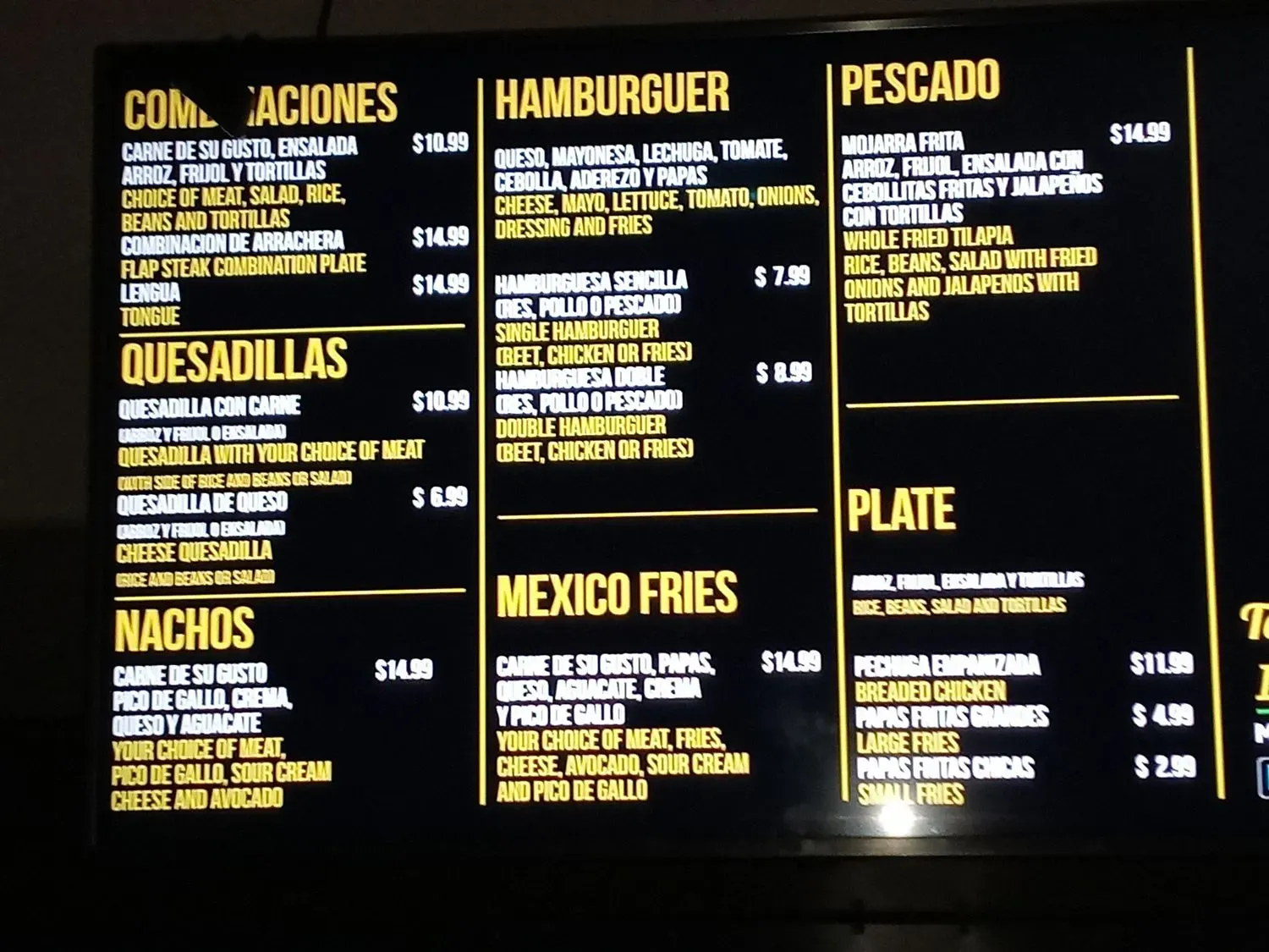 Menu 1