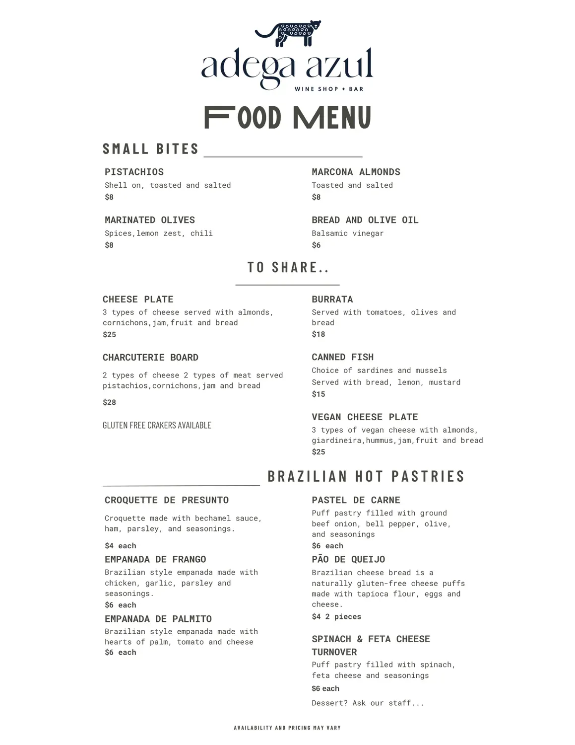 Menu 1