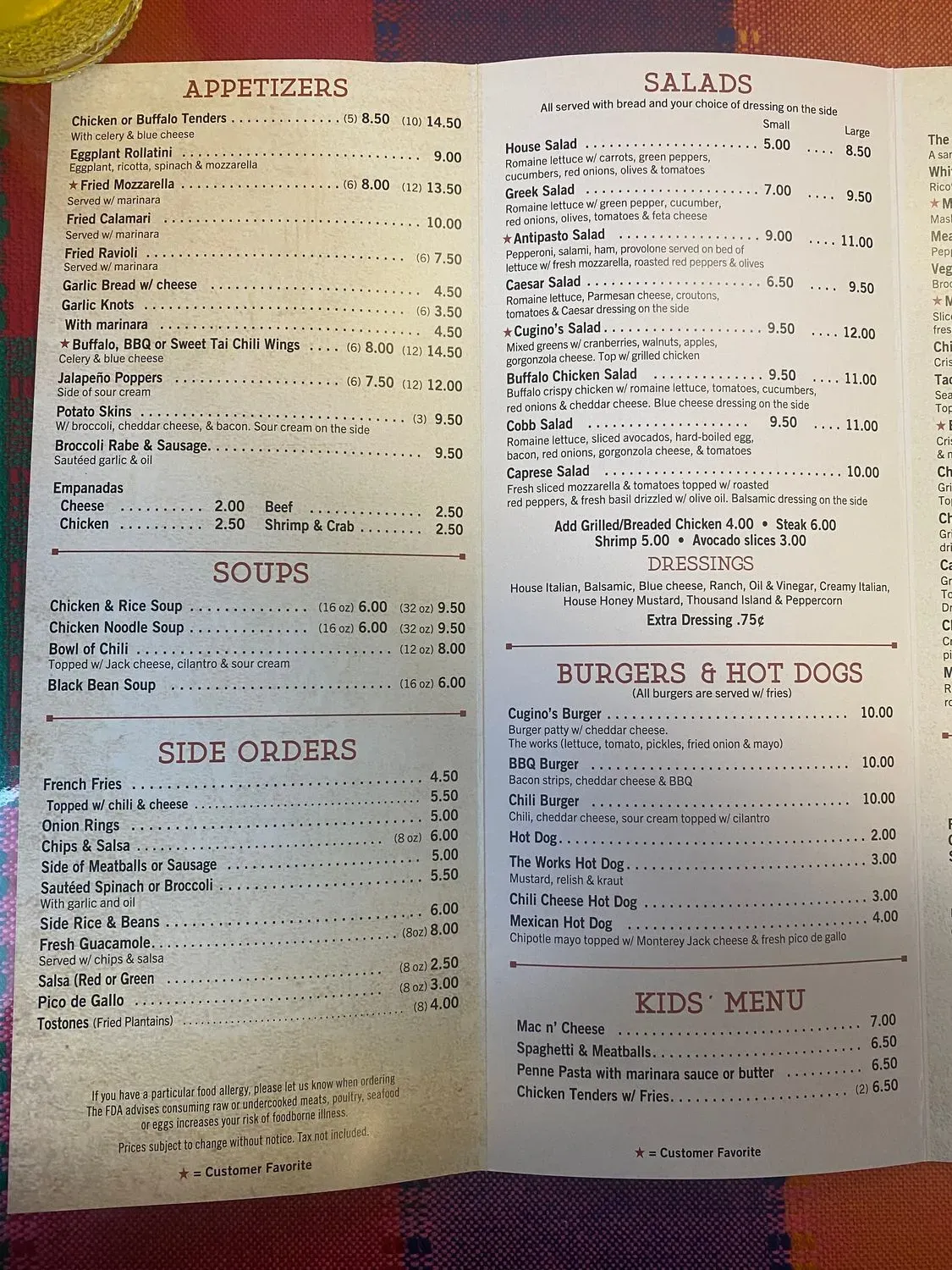 Menu 1