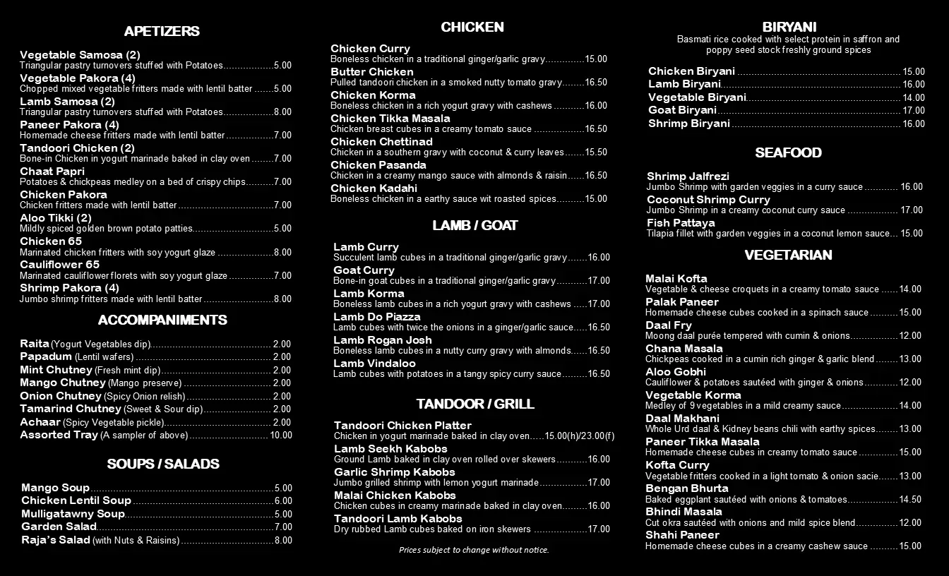 Menu 1