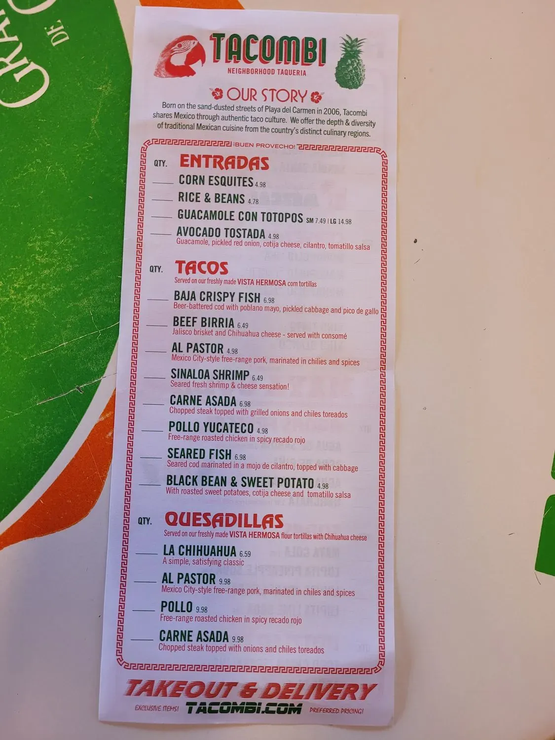 Menu 5