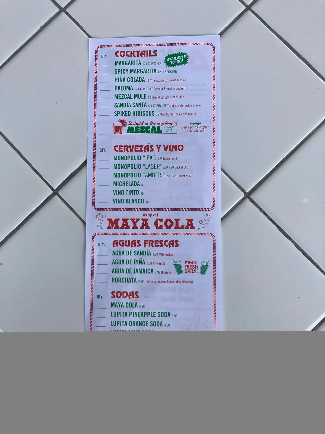 Menu 6