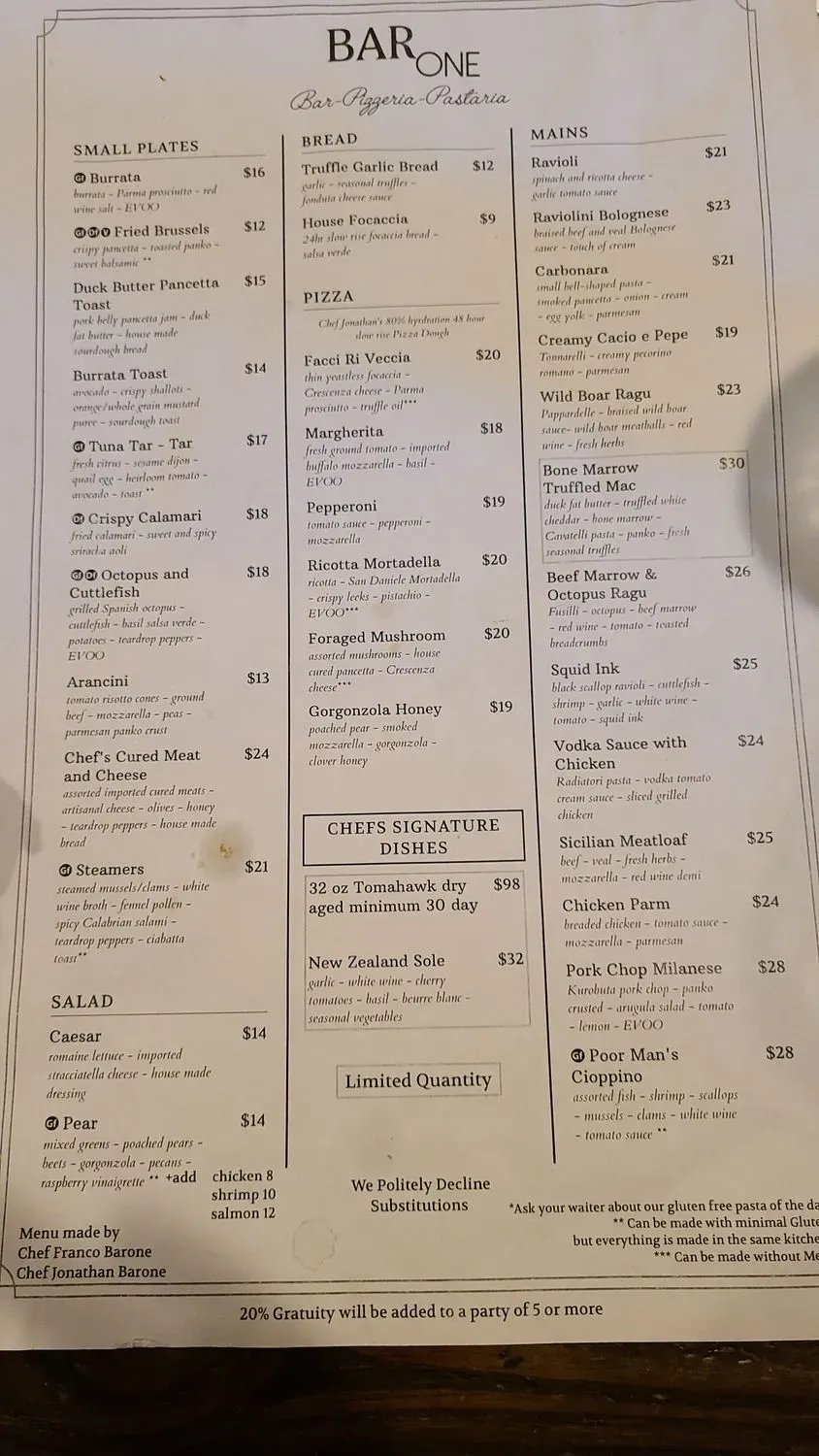 Menu 1