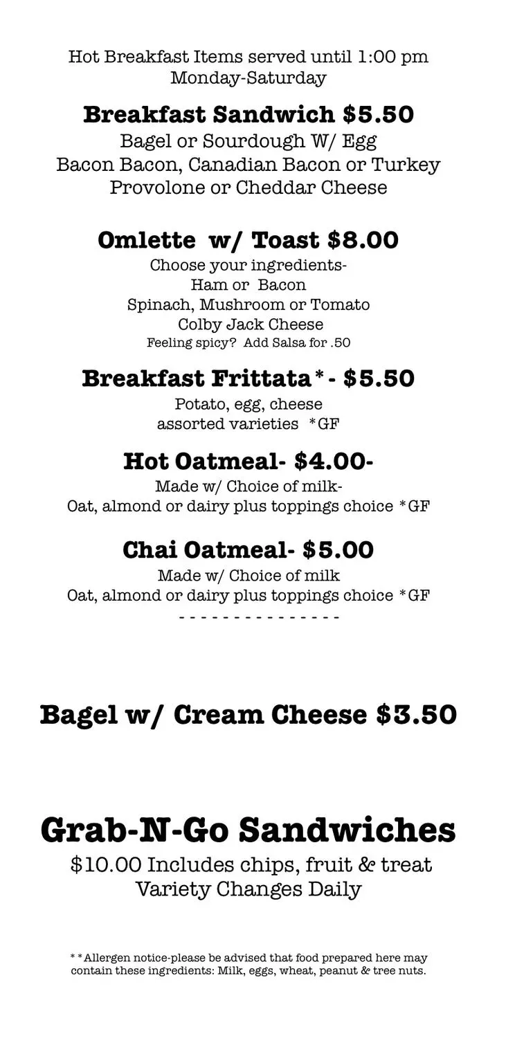 The Milky Way Palisade Menu - Updated November 2025