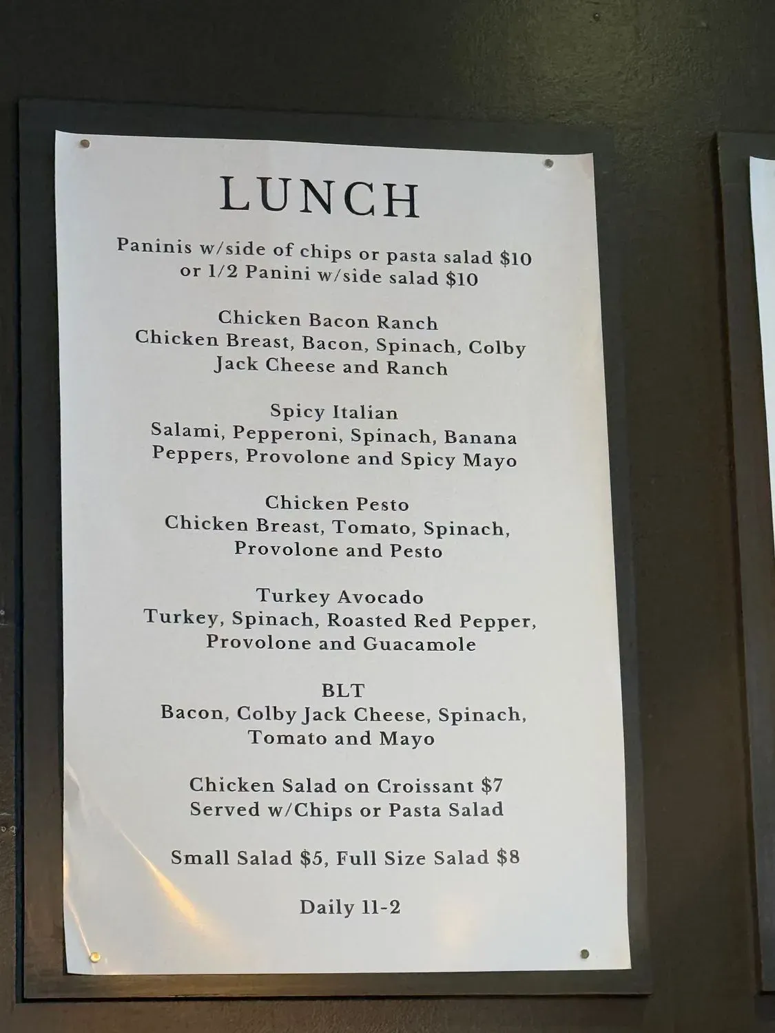 Menu 1