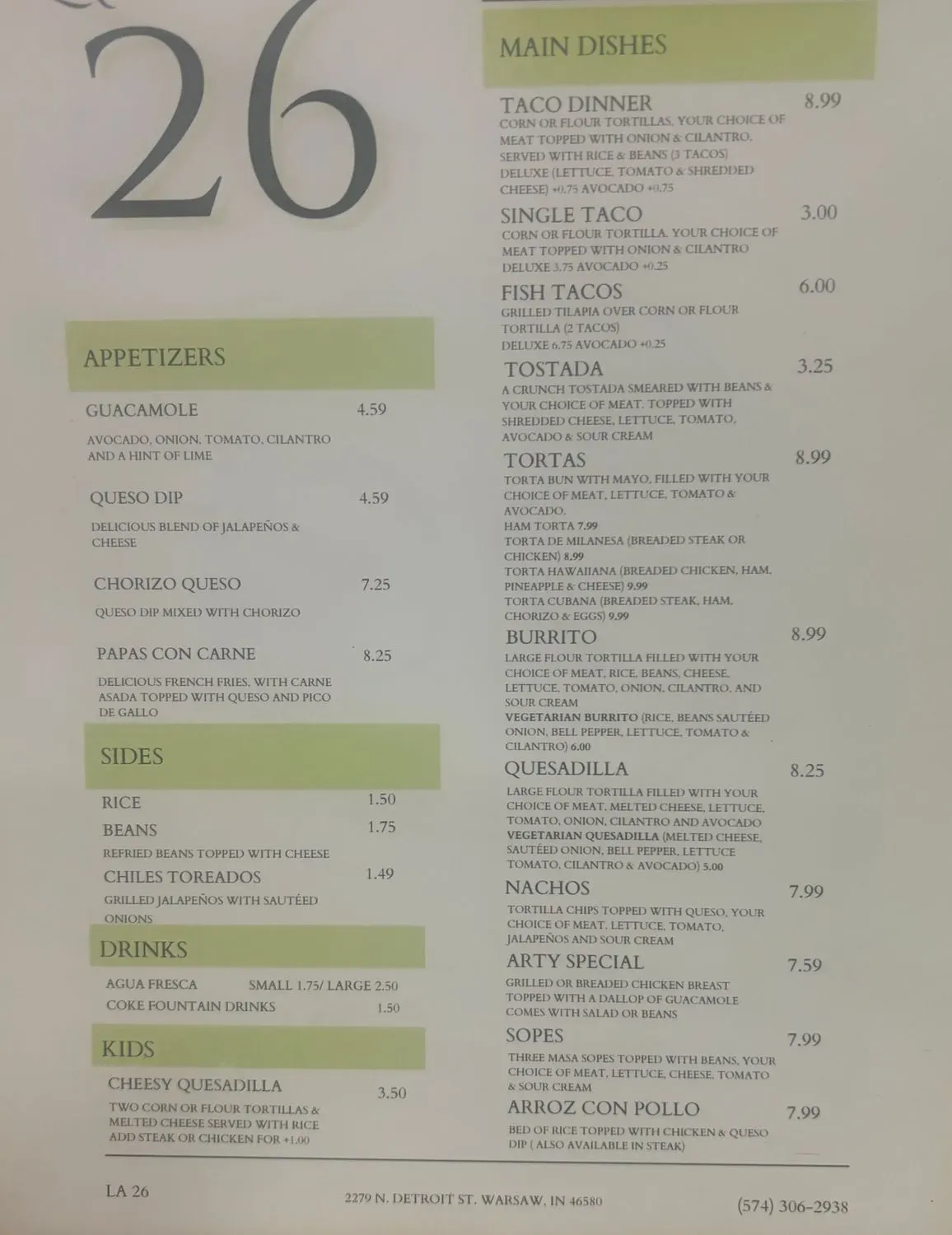 Menu 1