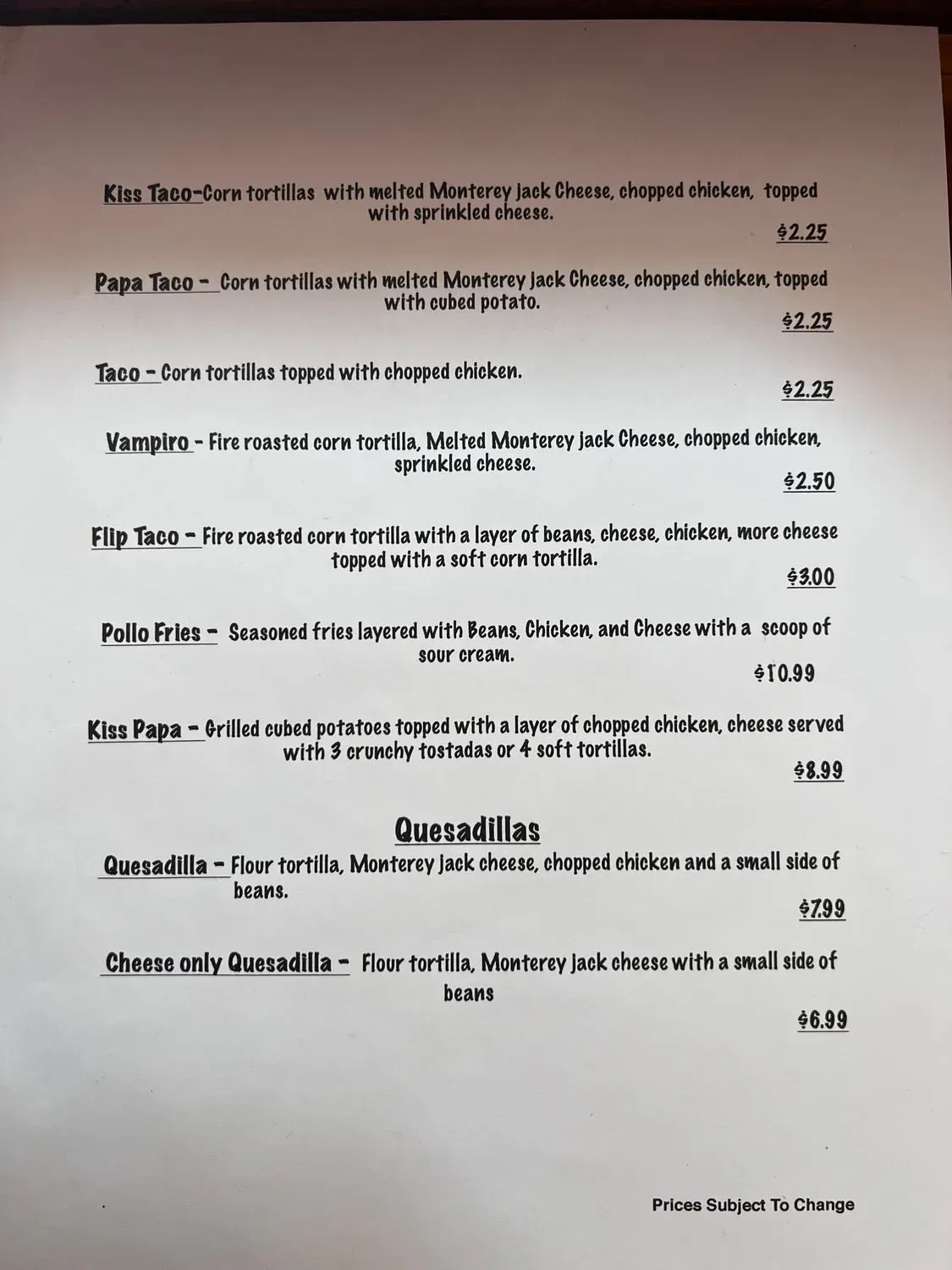 Menu 1