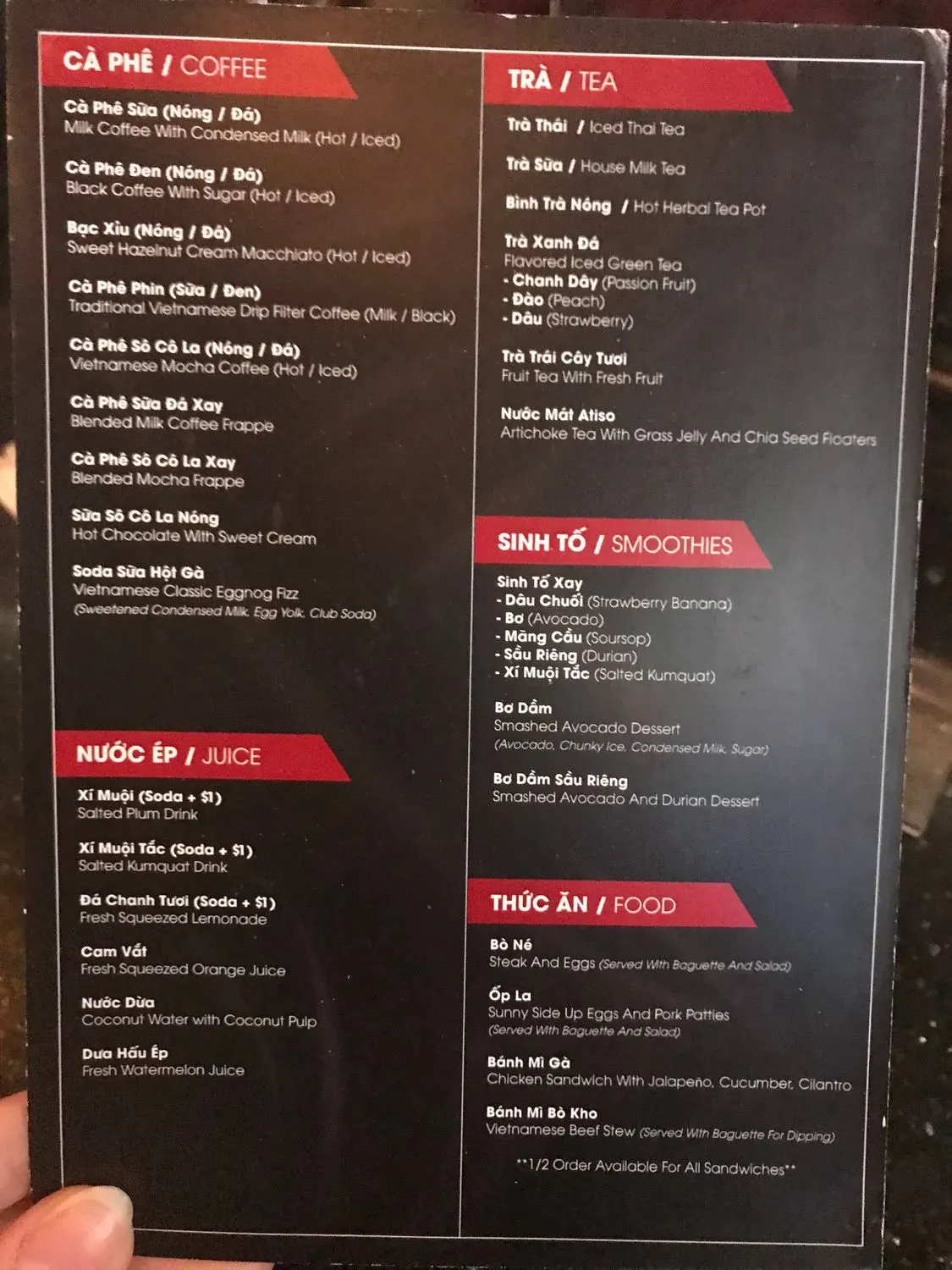 Menu 1