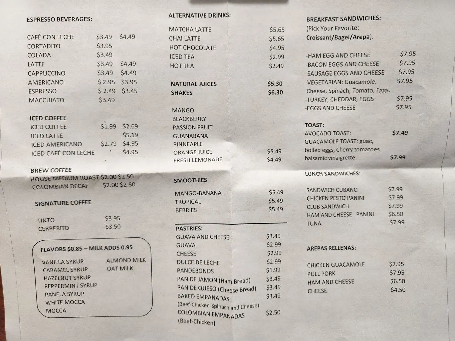 Menu 2