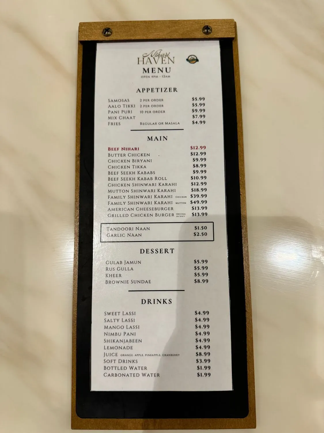 Menu 2