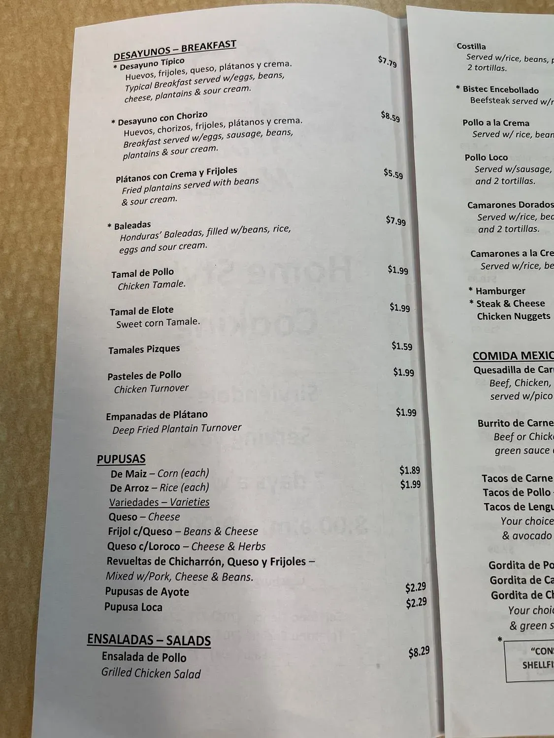 Menu 5