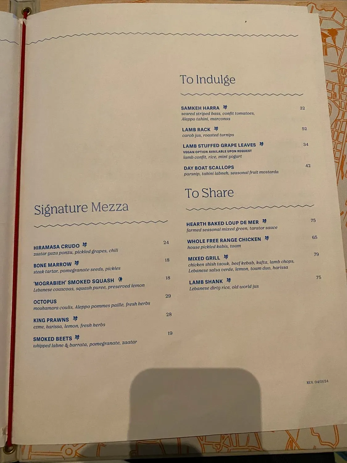 Menu 5