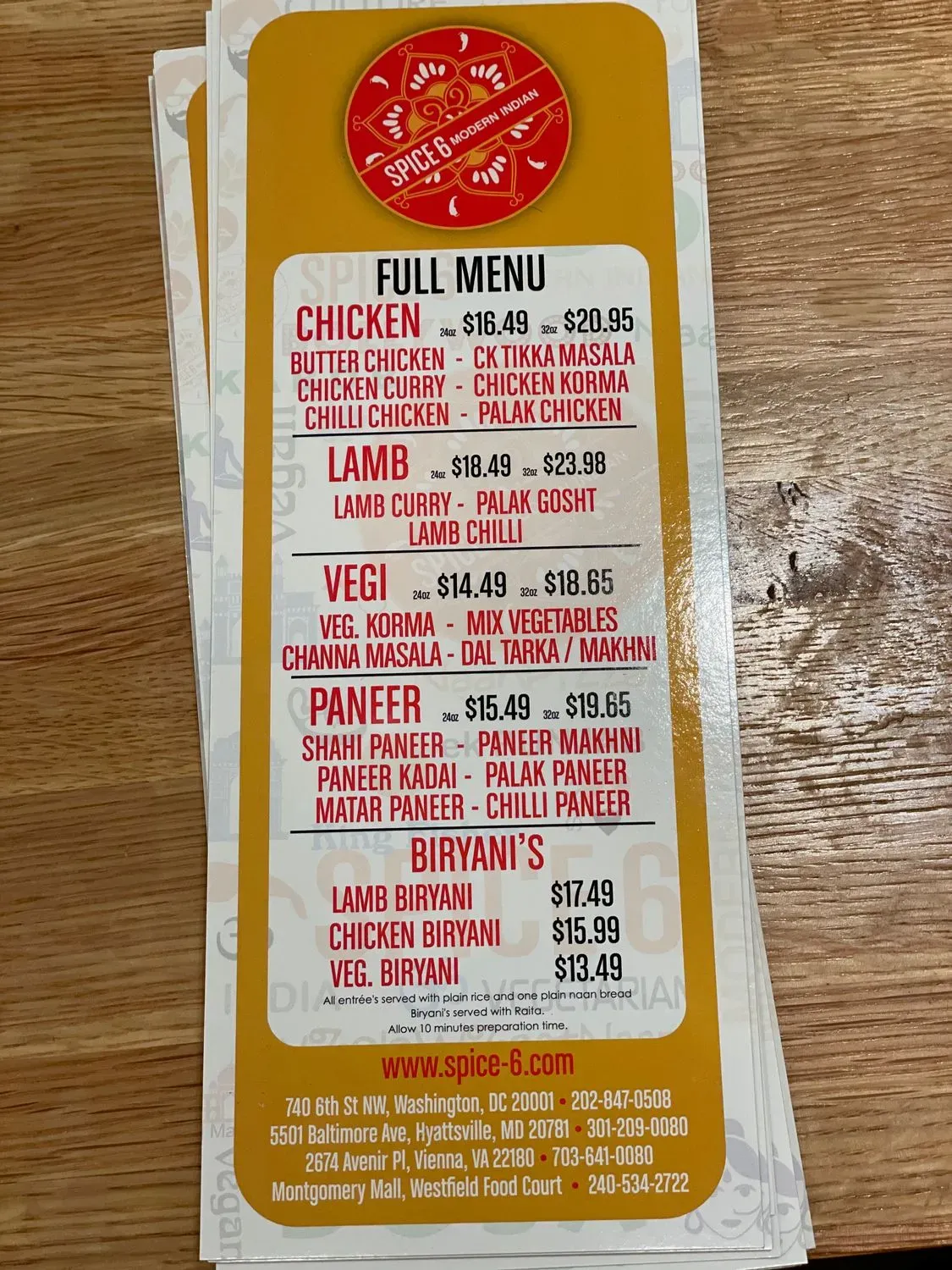 Menu 1