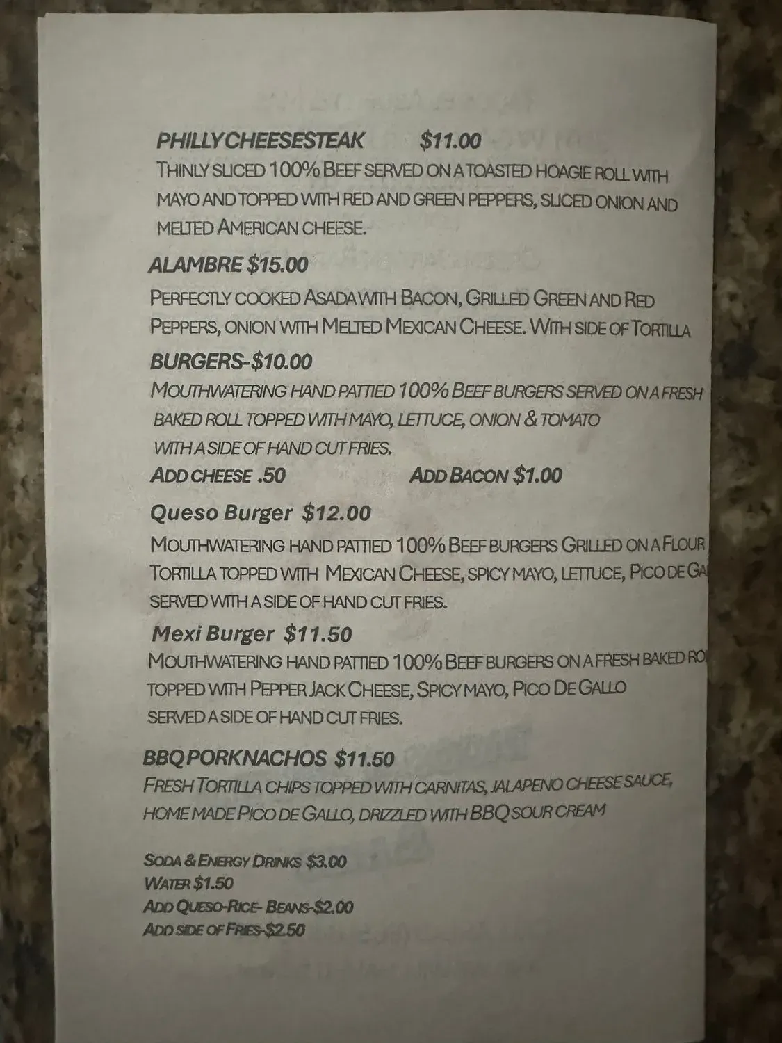 Menu 1