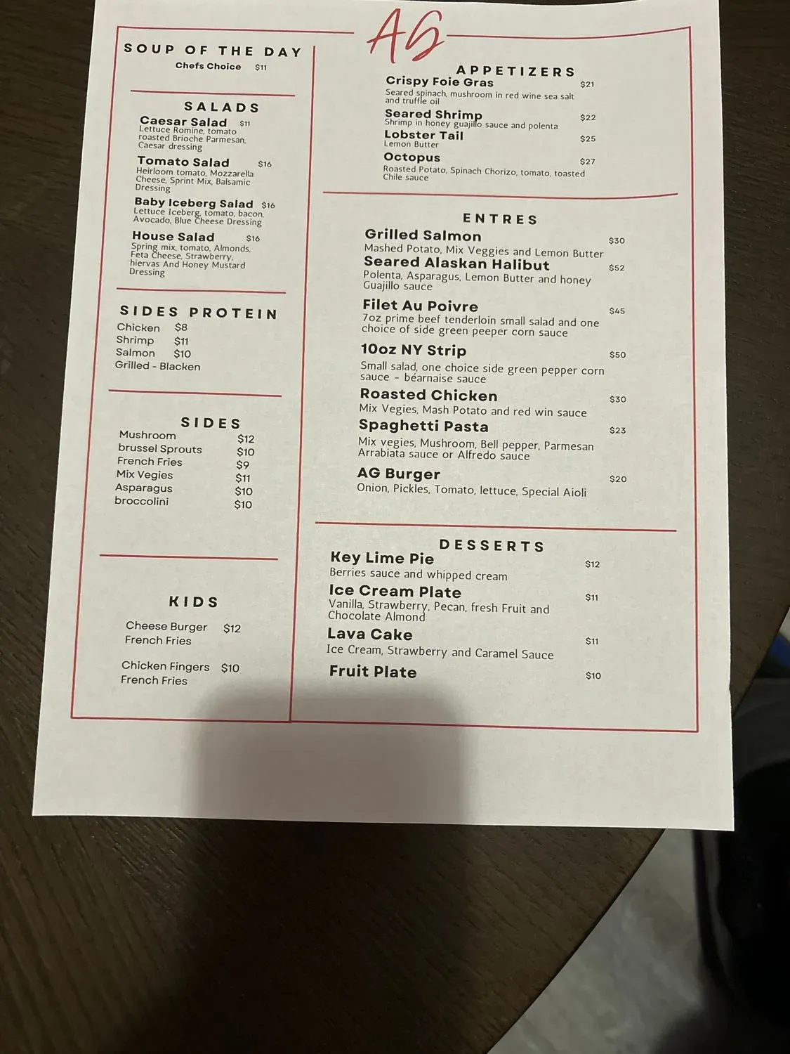 Menu 1