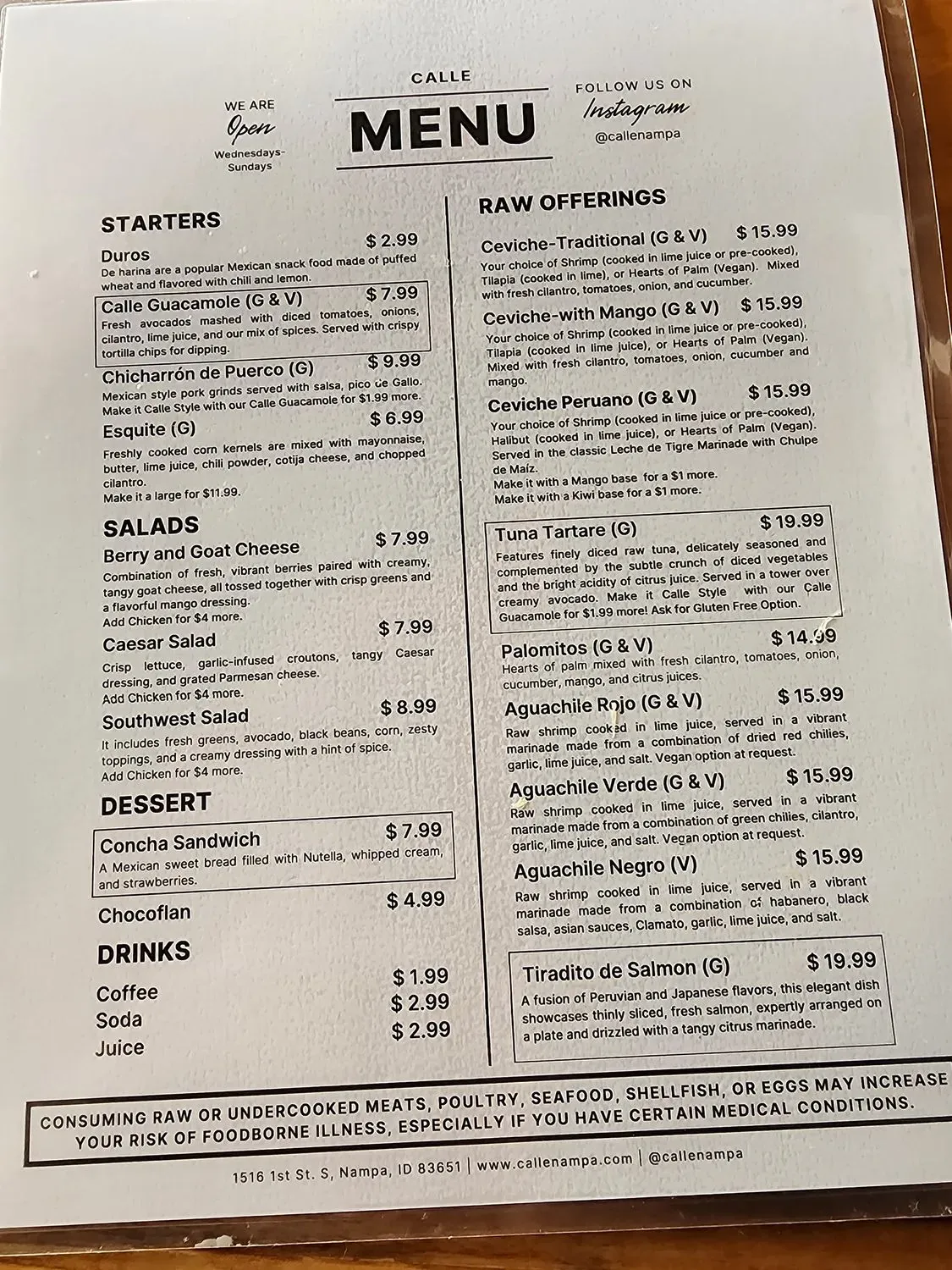 Menu 1