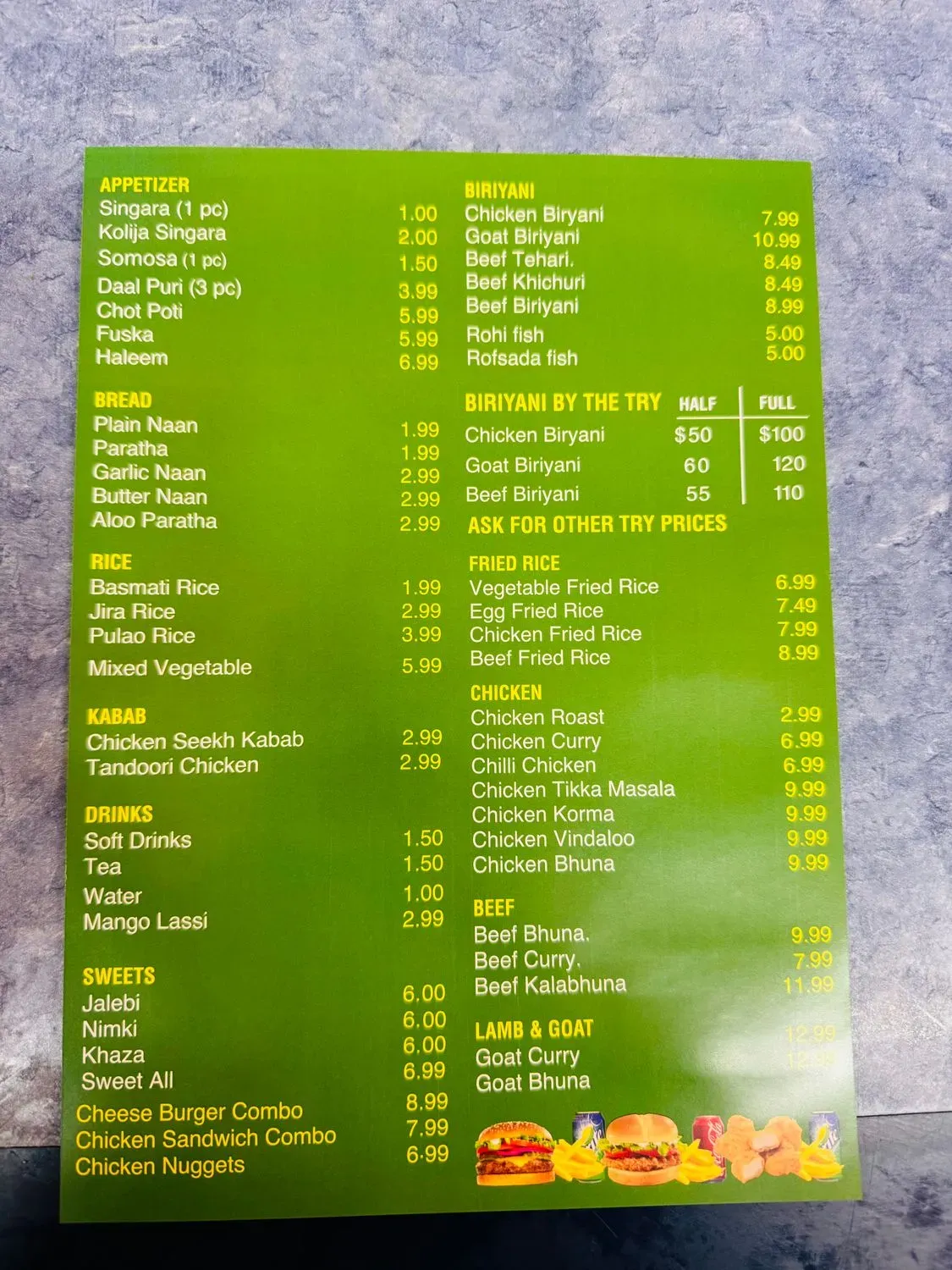 Menu 1