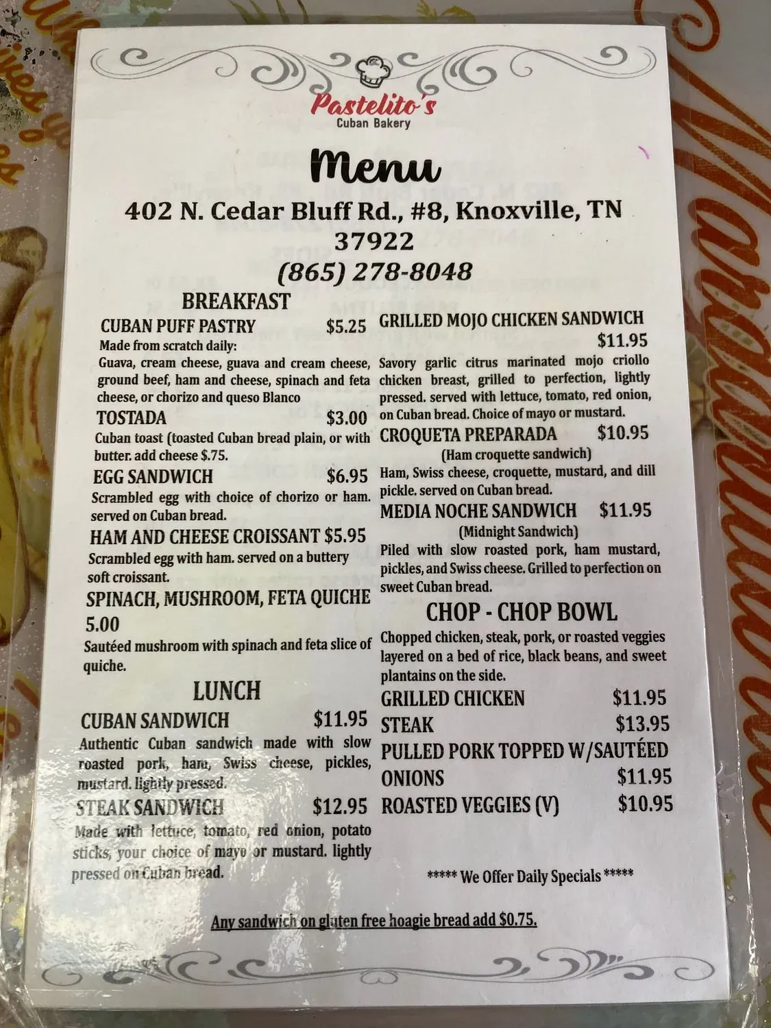 Menu 3