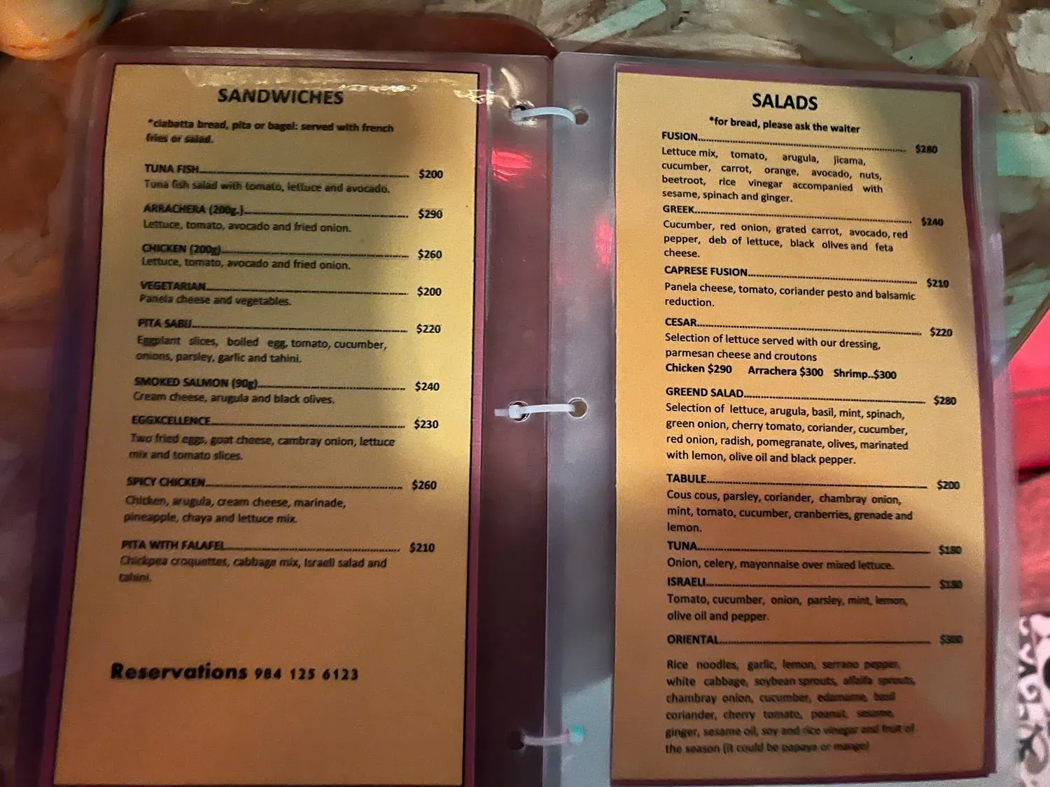 Menu 2