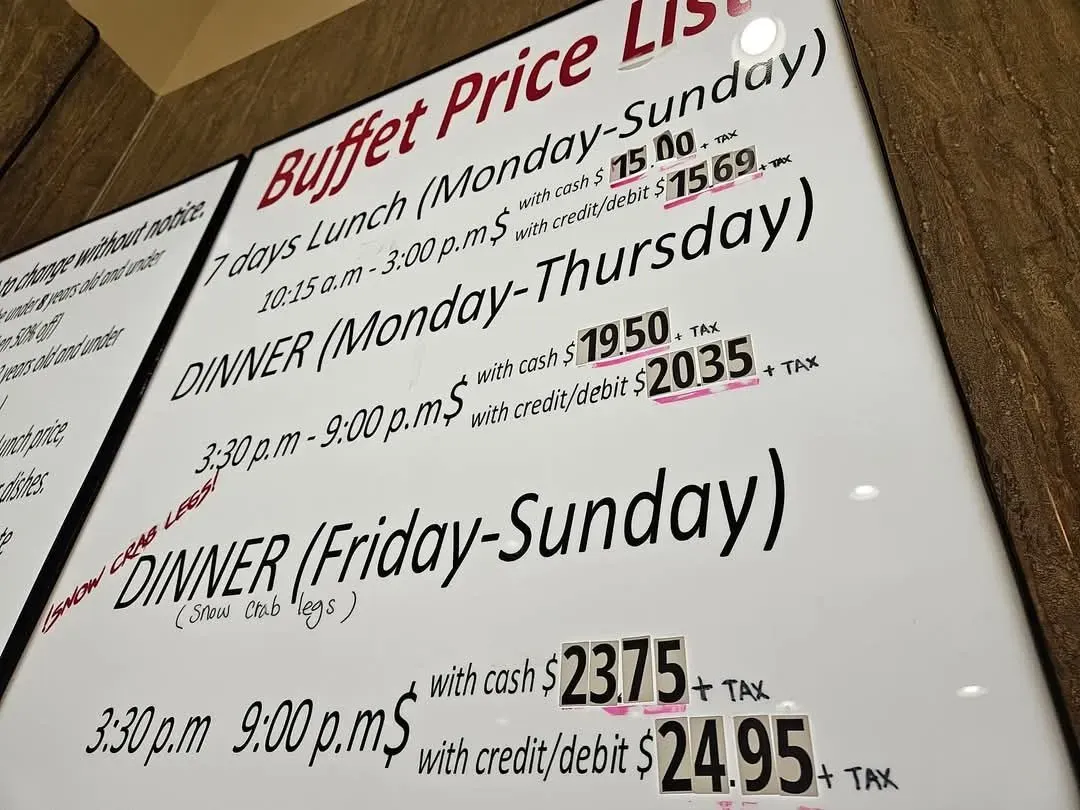 Buffet at Asia Menu - Updated October 2025