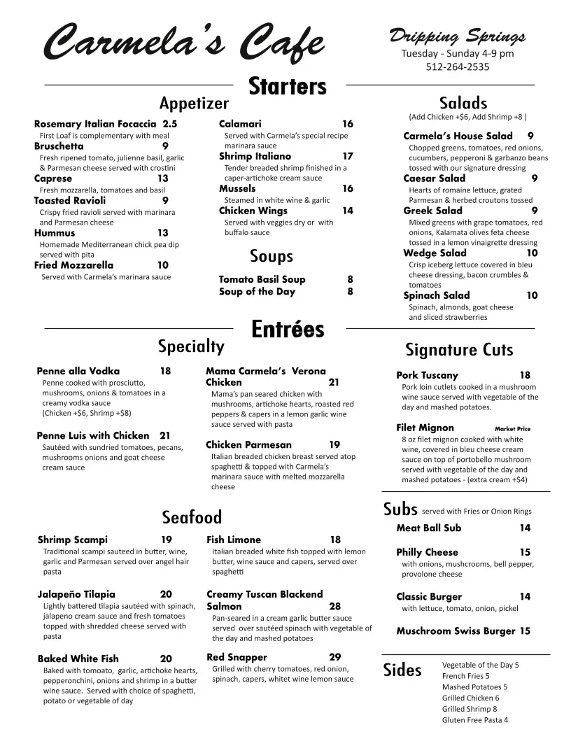 Menu 1