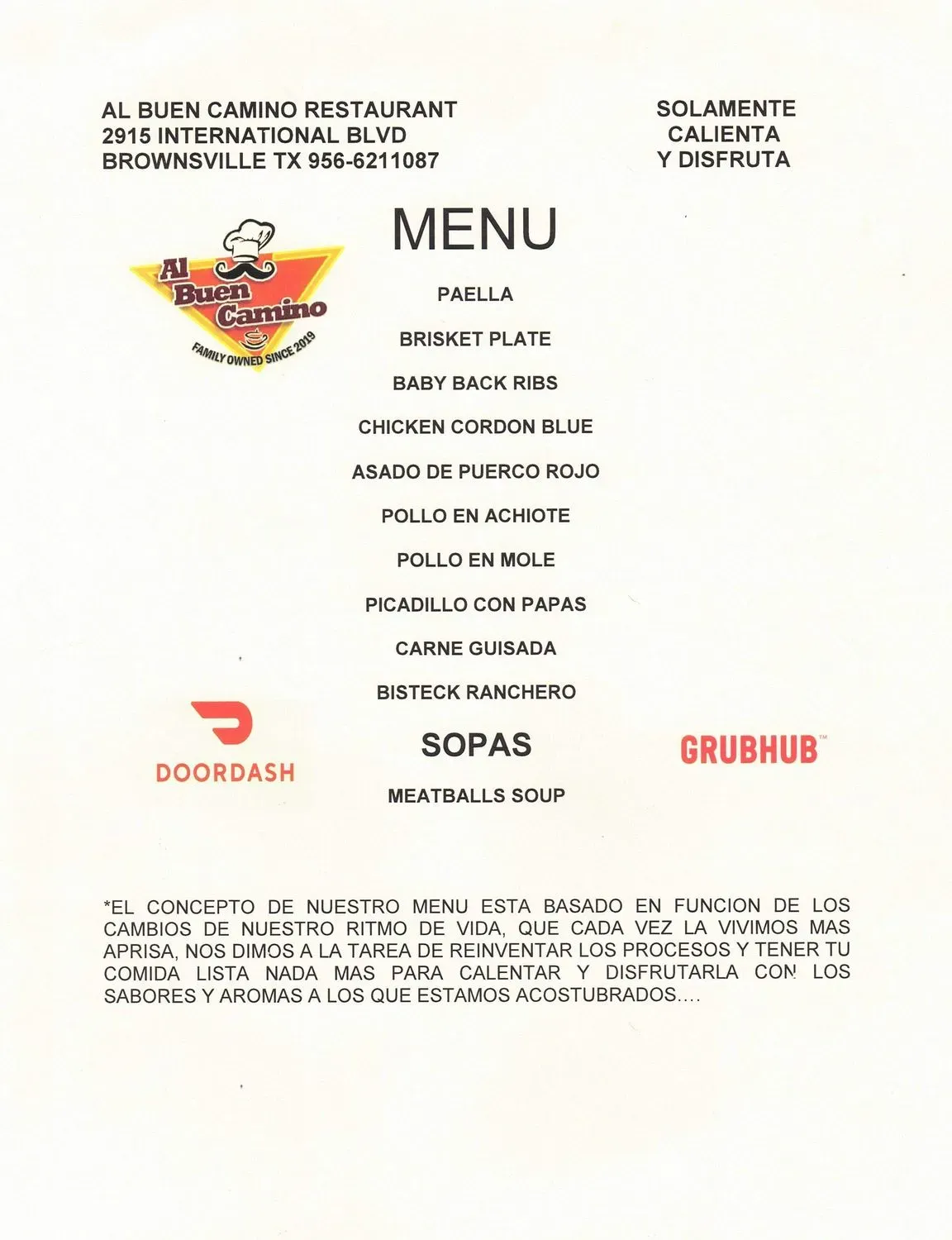 Menu 1