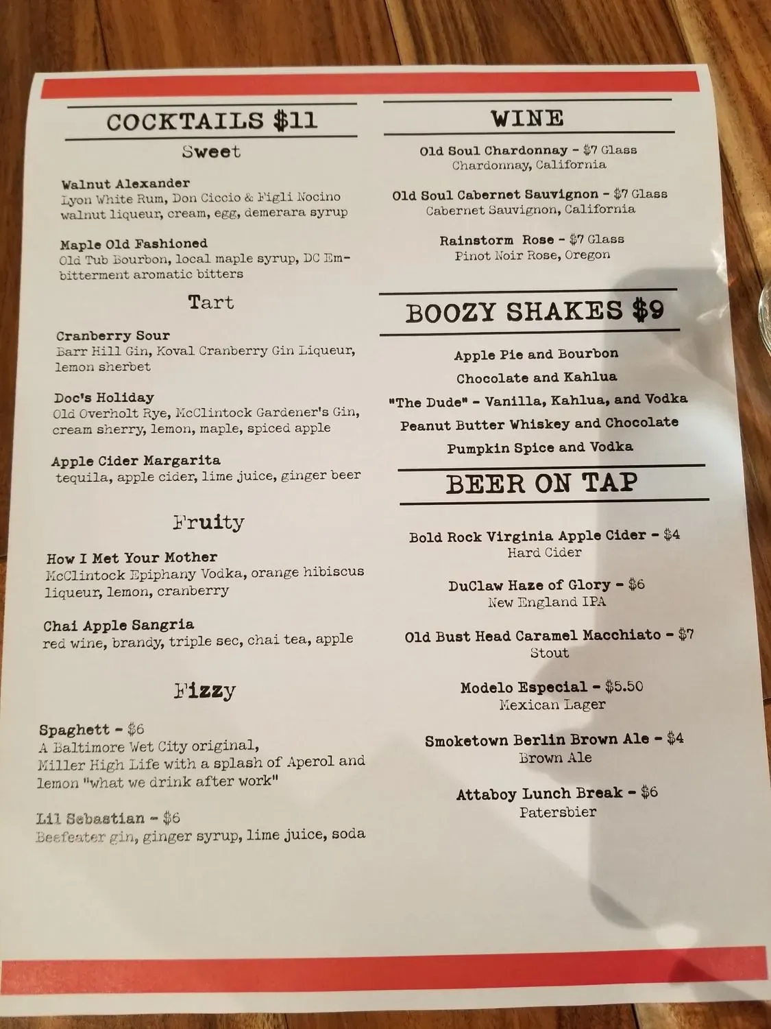 Menu 1