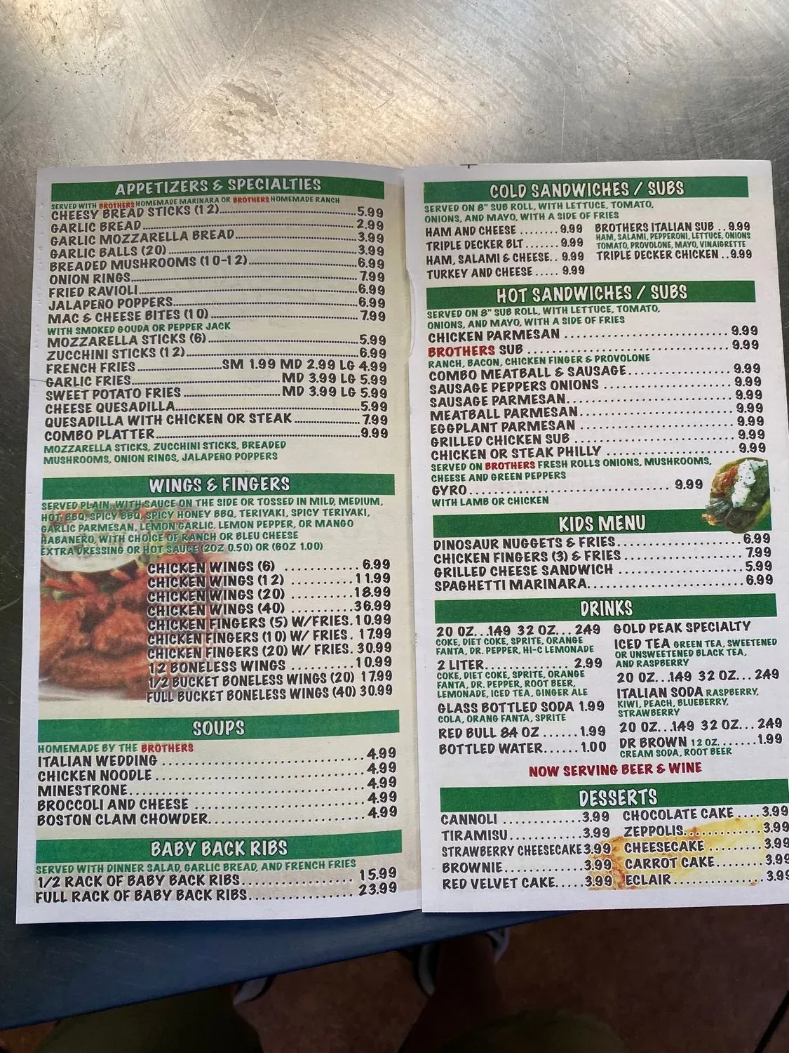 Menu 1