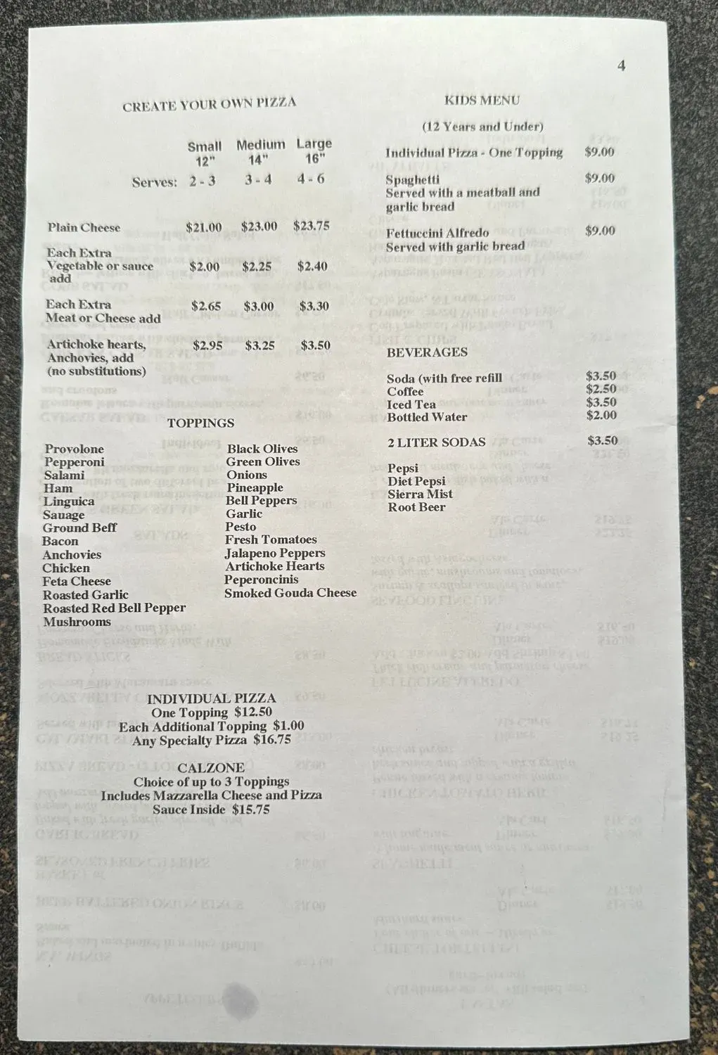 Menu 4