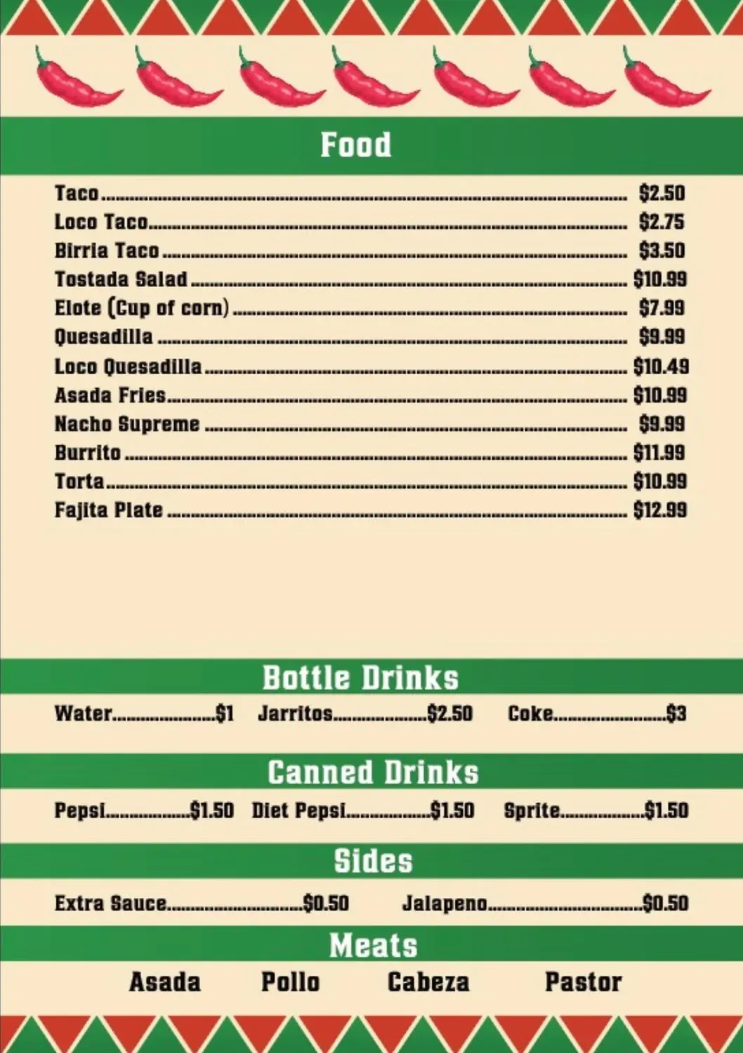 Menu 1