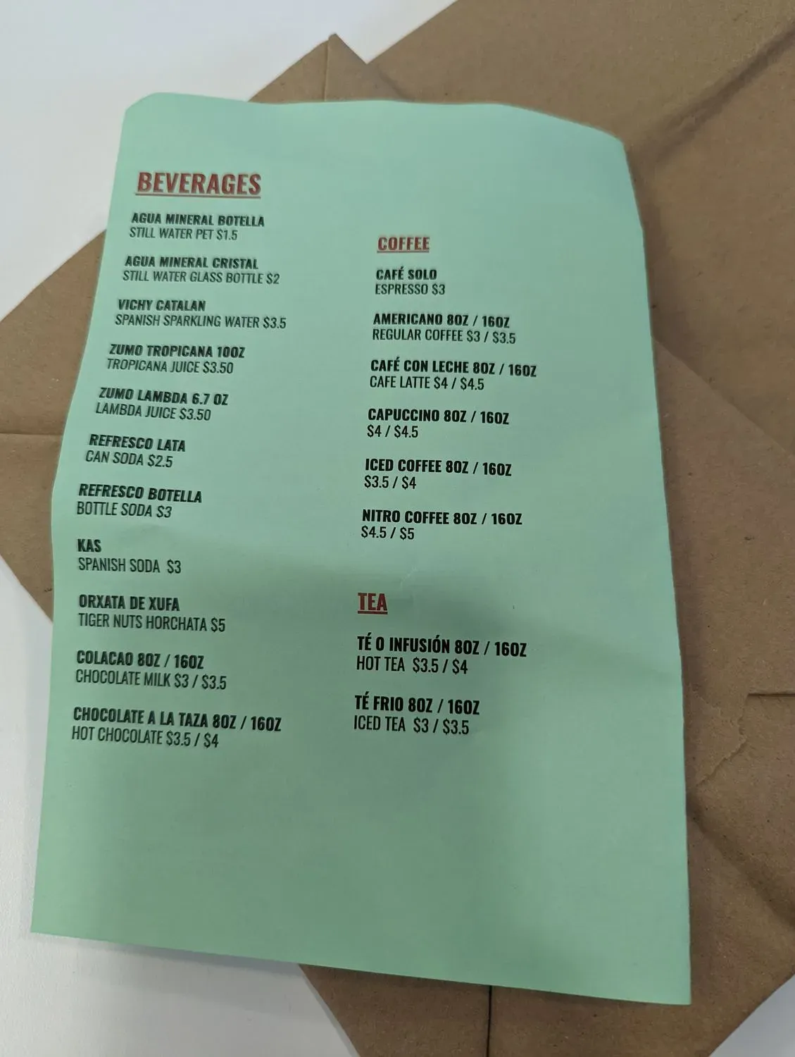 Menu 1