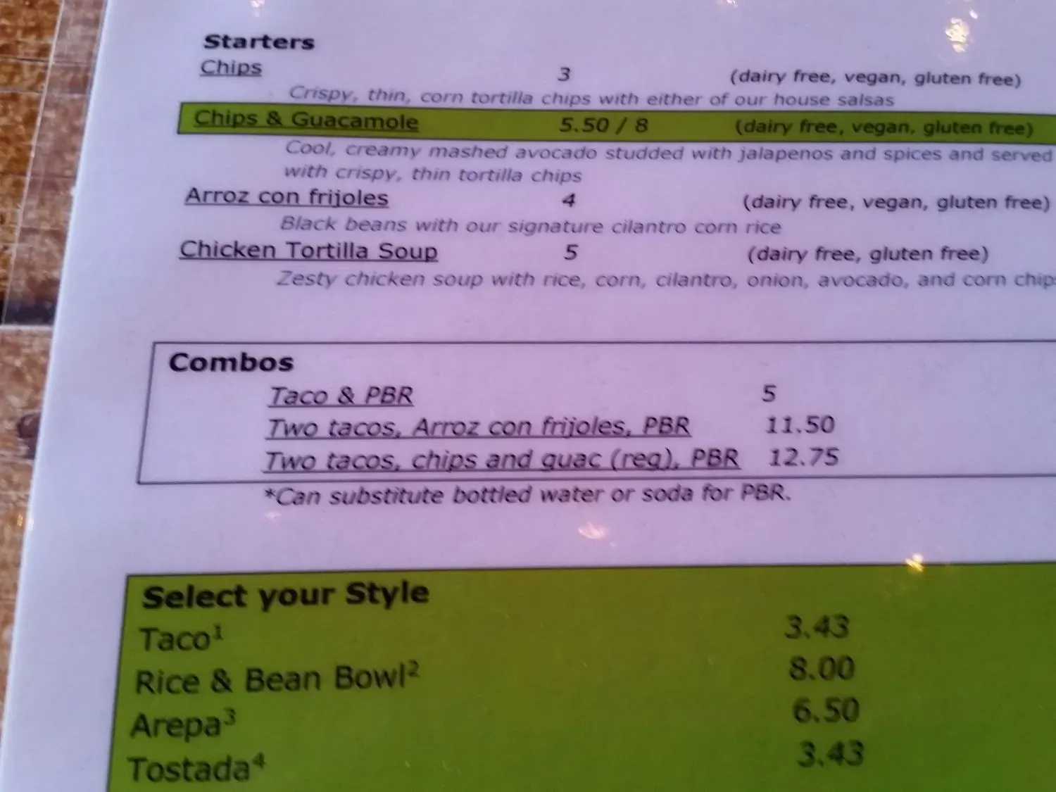 Menu 6