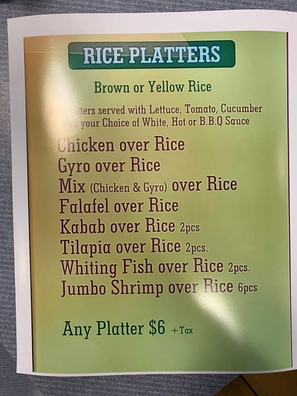 Menu 1