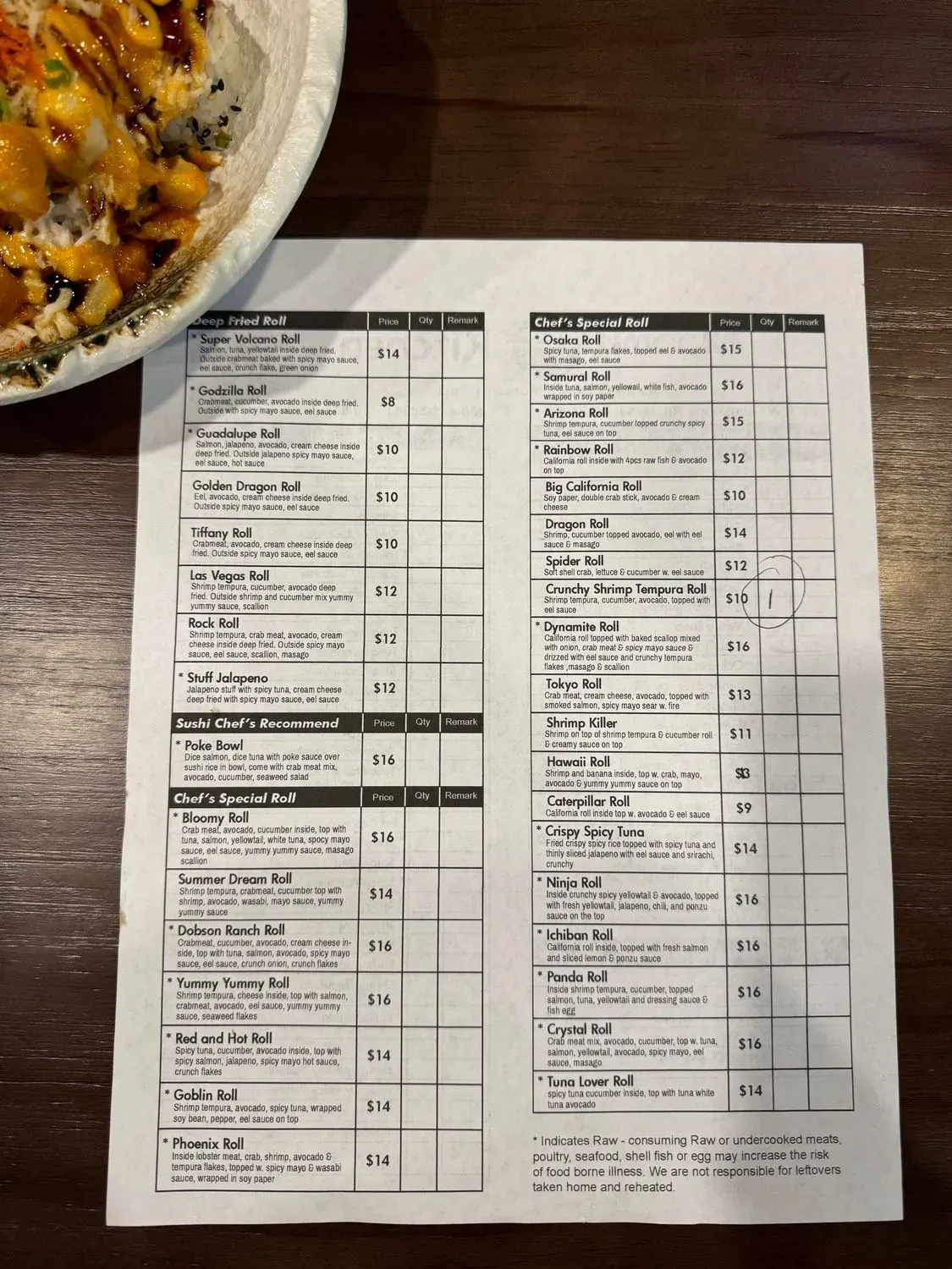 Menu 6