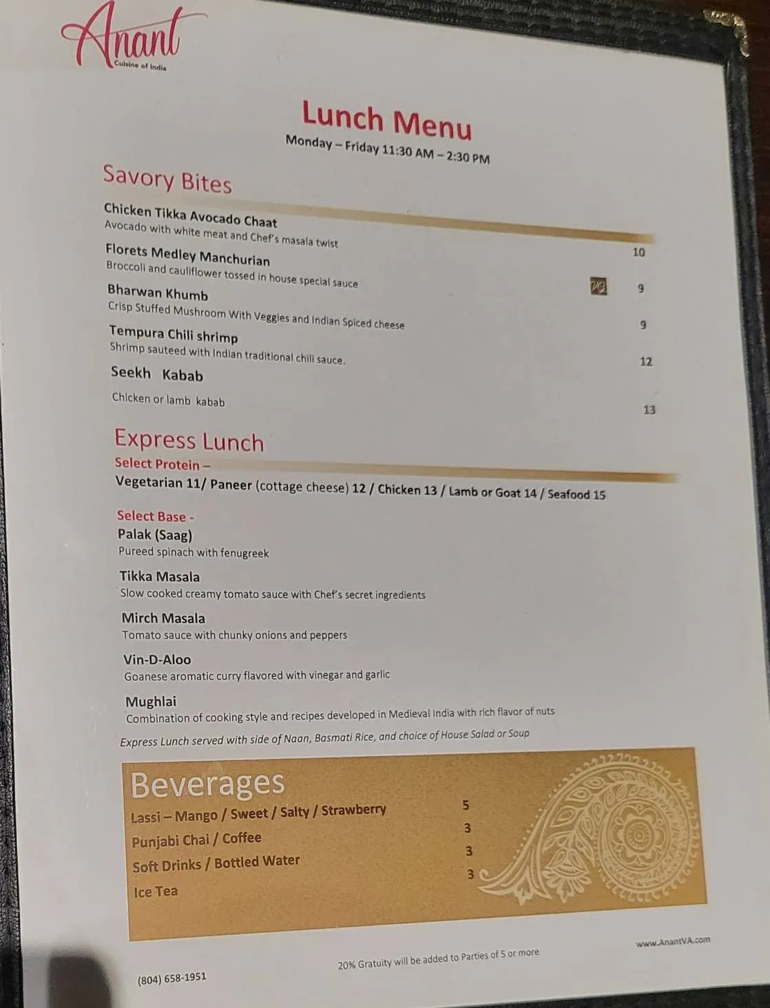 Menu 5