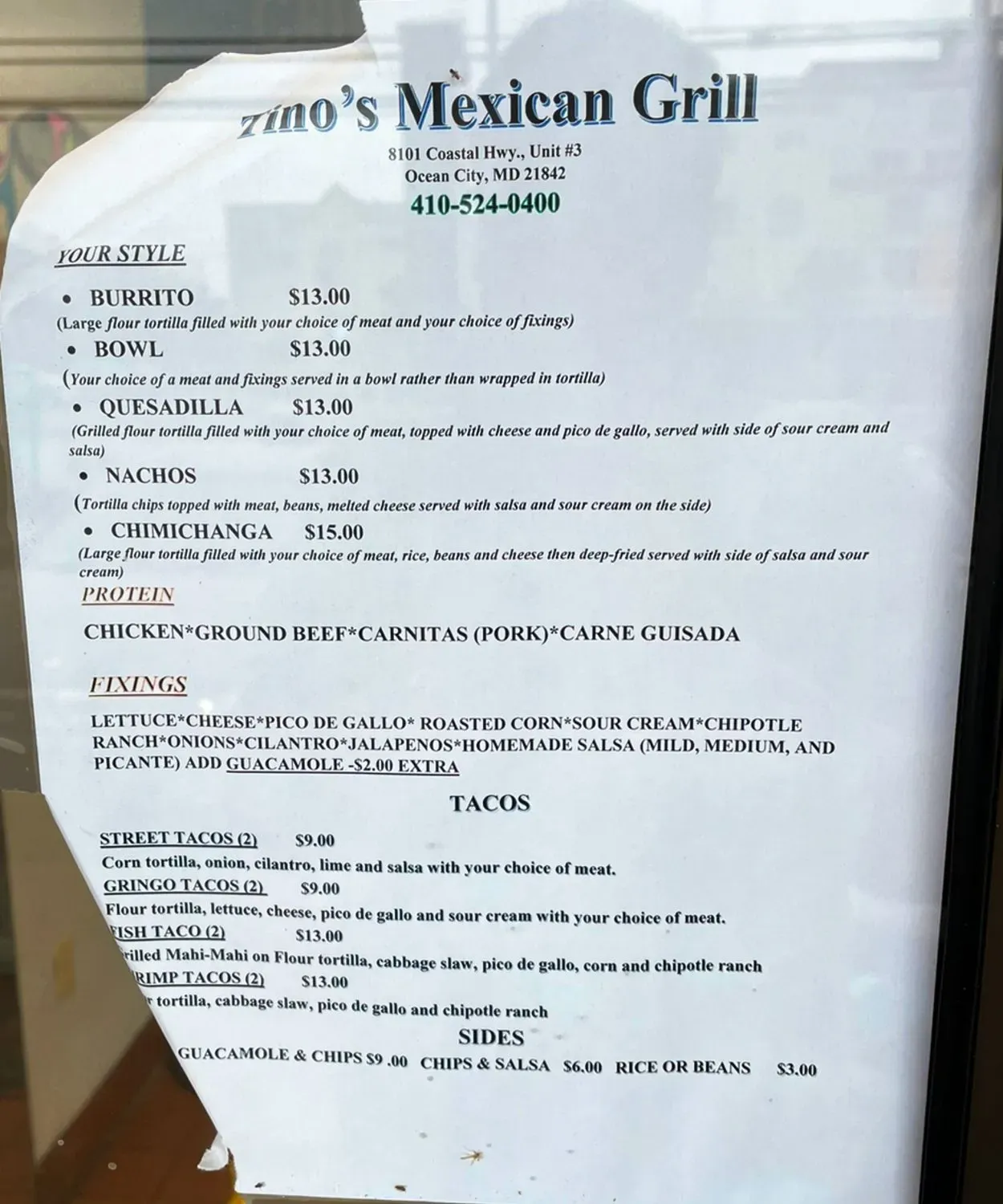 Menu 1