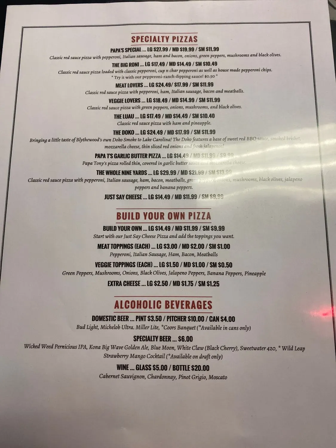 Menu 1